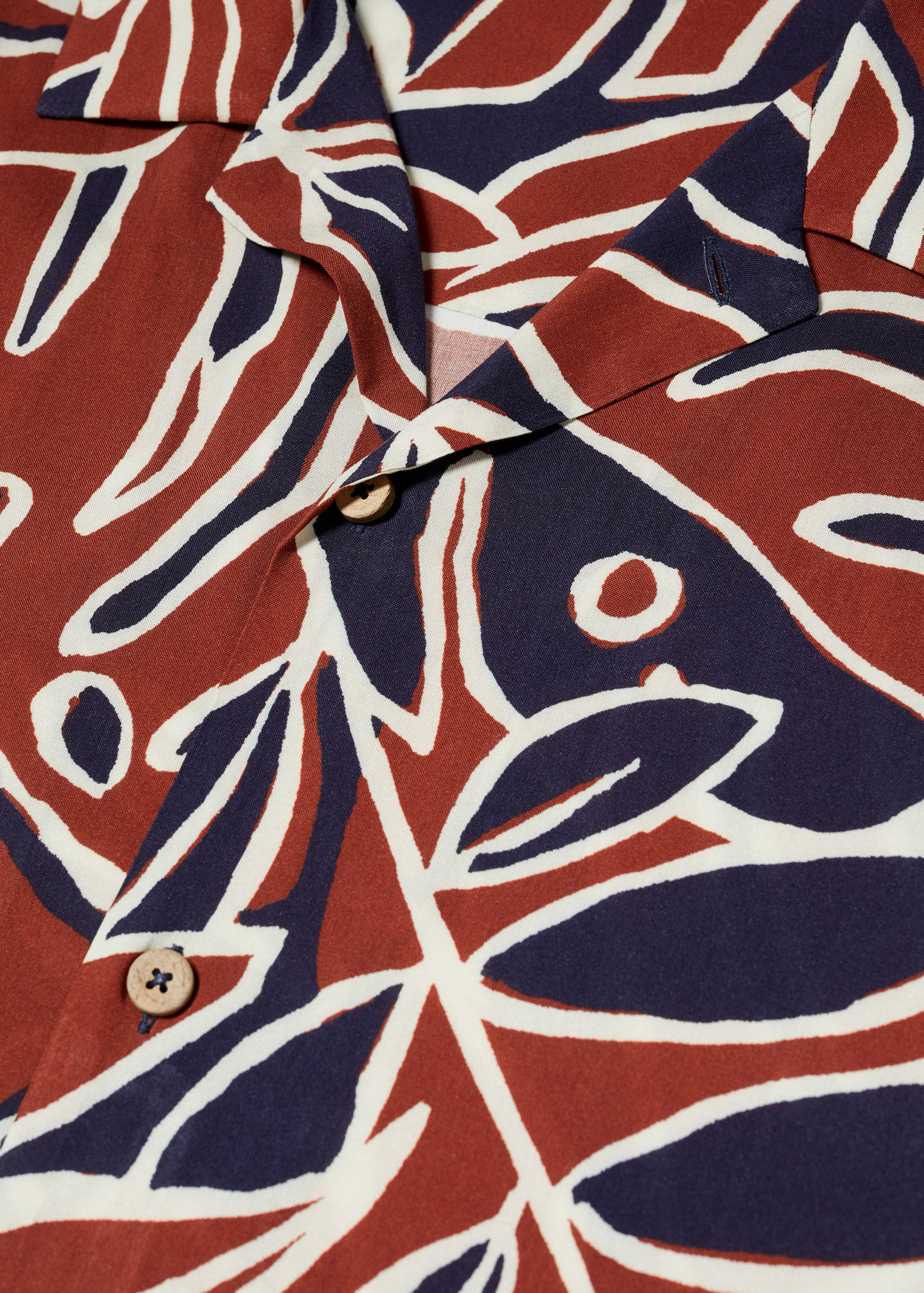 Levélmintás ing bowling gallérral - A termék adatai 8