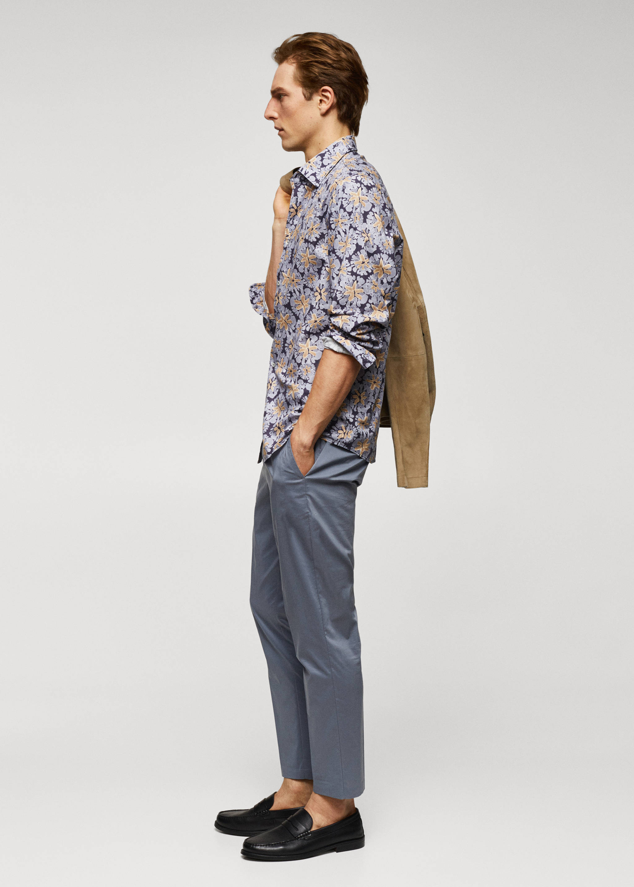 100% cotton regular-fit printed shirt - Details of the article 2
