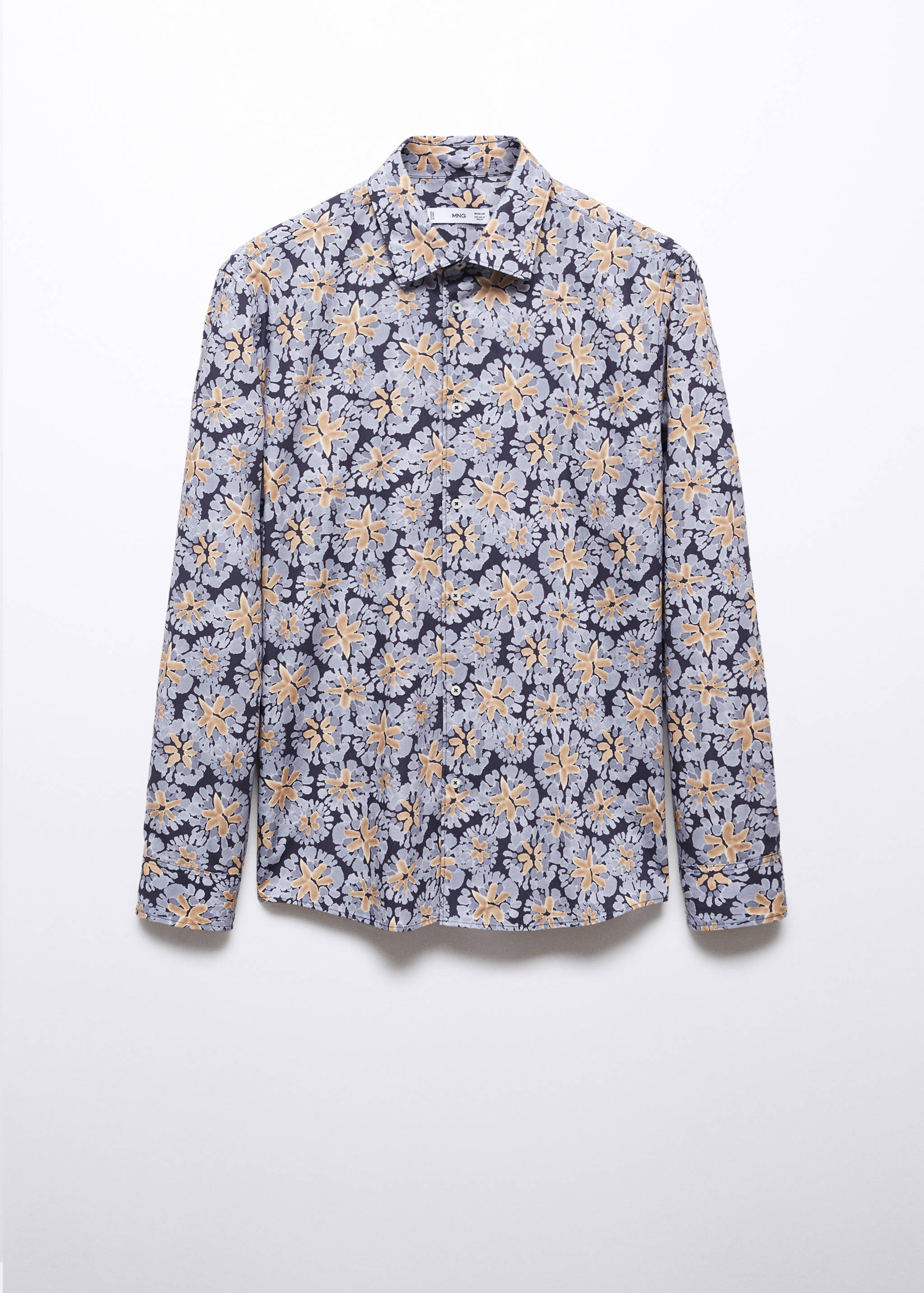 100% cotton regular-fit printed shirt - Article without model