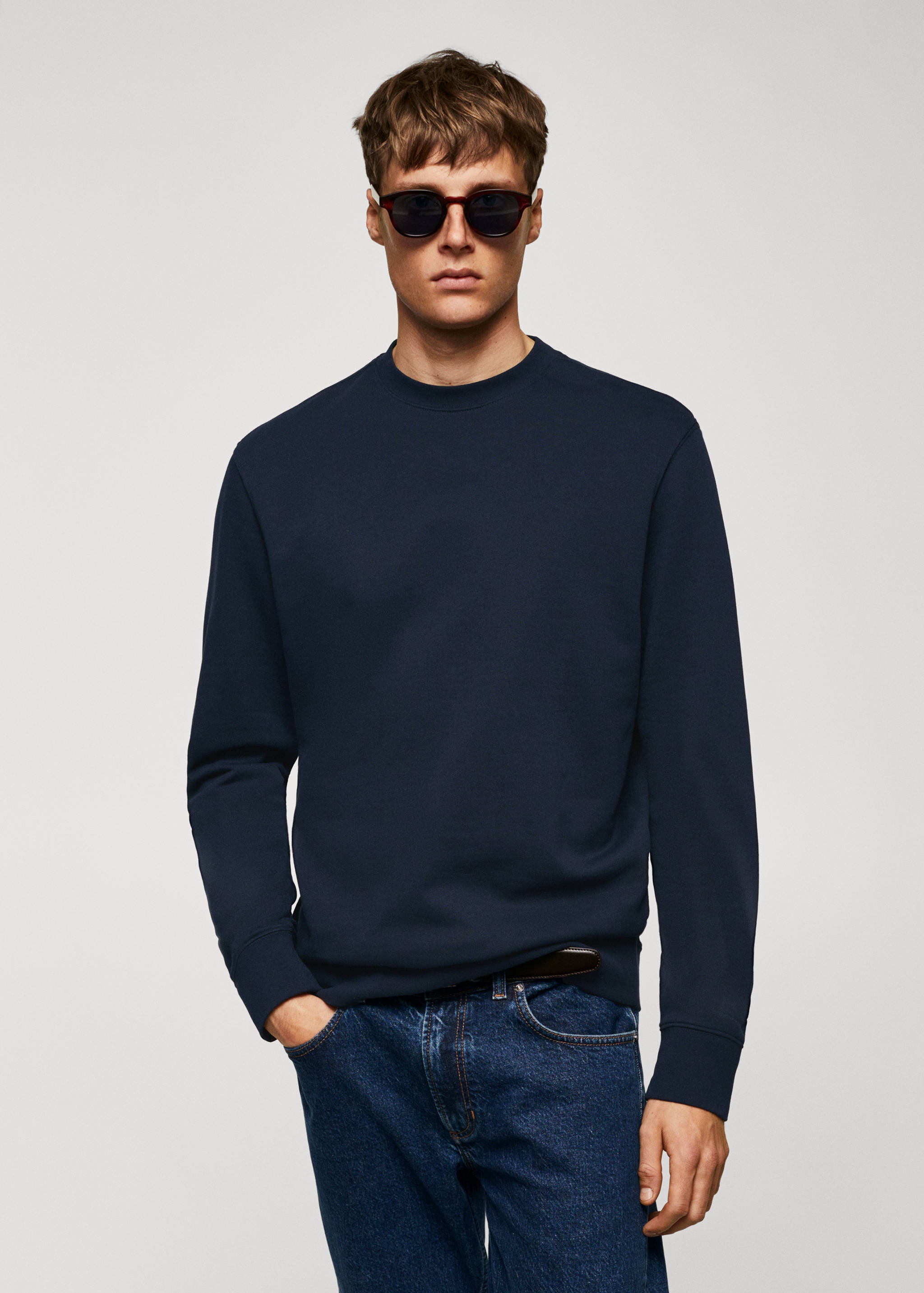 100% cotton basic sweatshirt - Medium plane