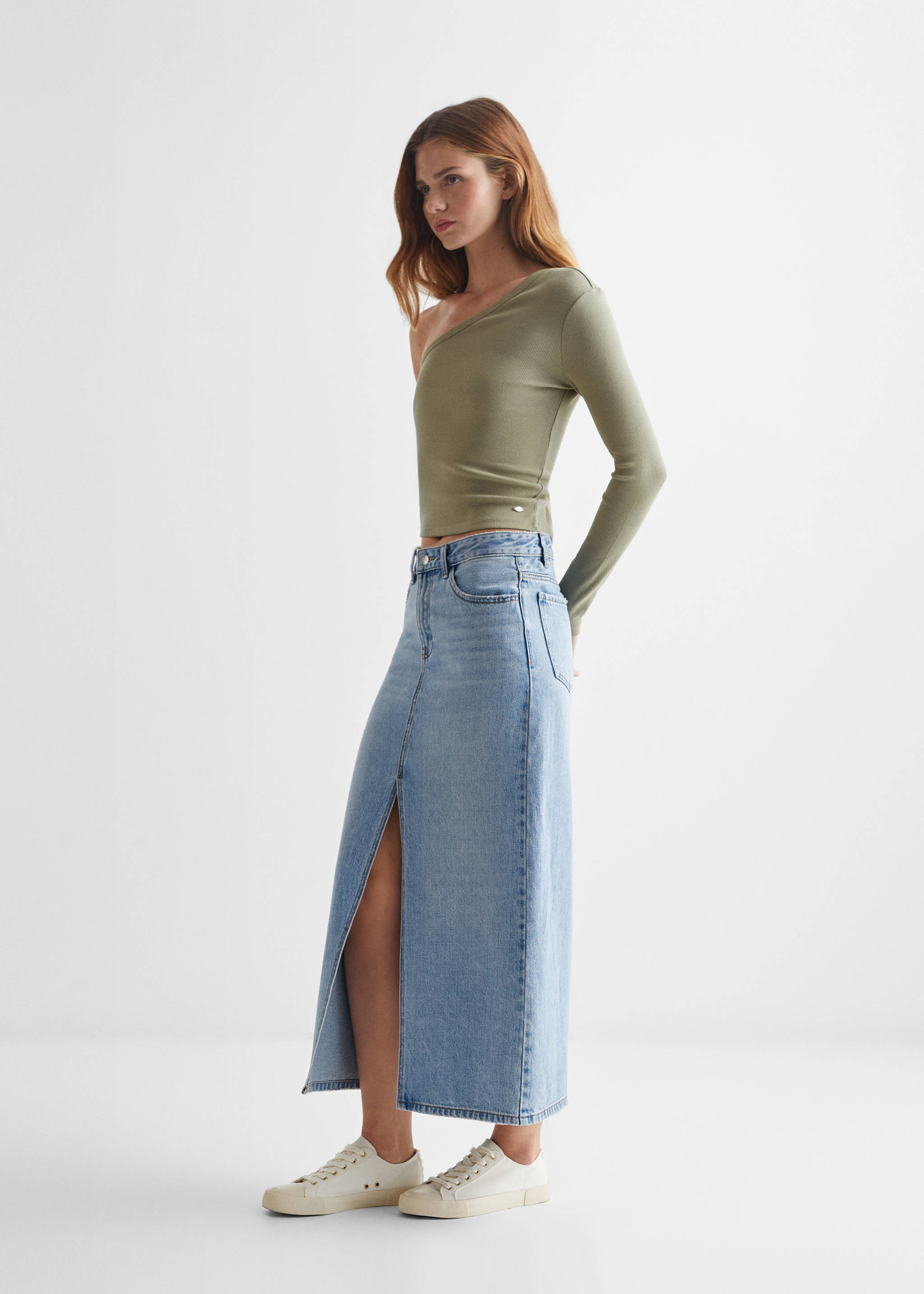 Asymmetric cotton T-shirt - General plane