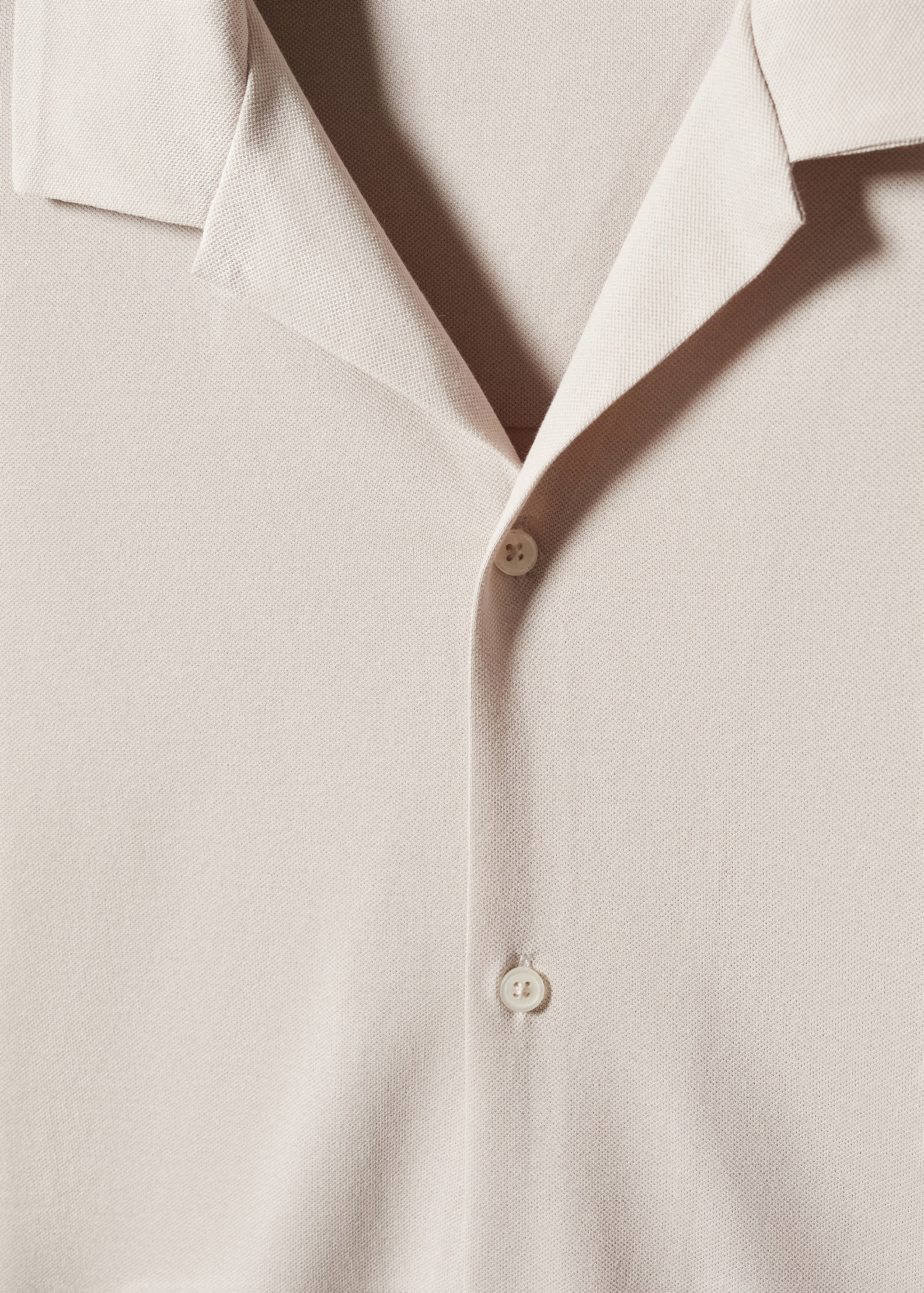Bowling-collar pique shirt - Details of the article 8