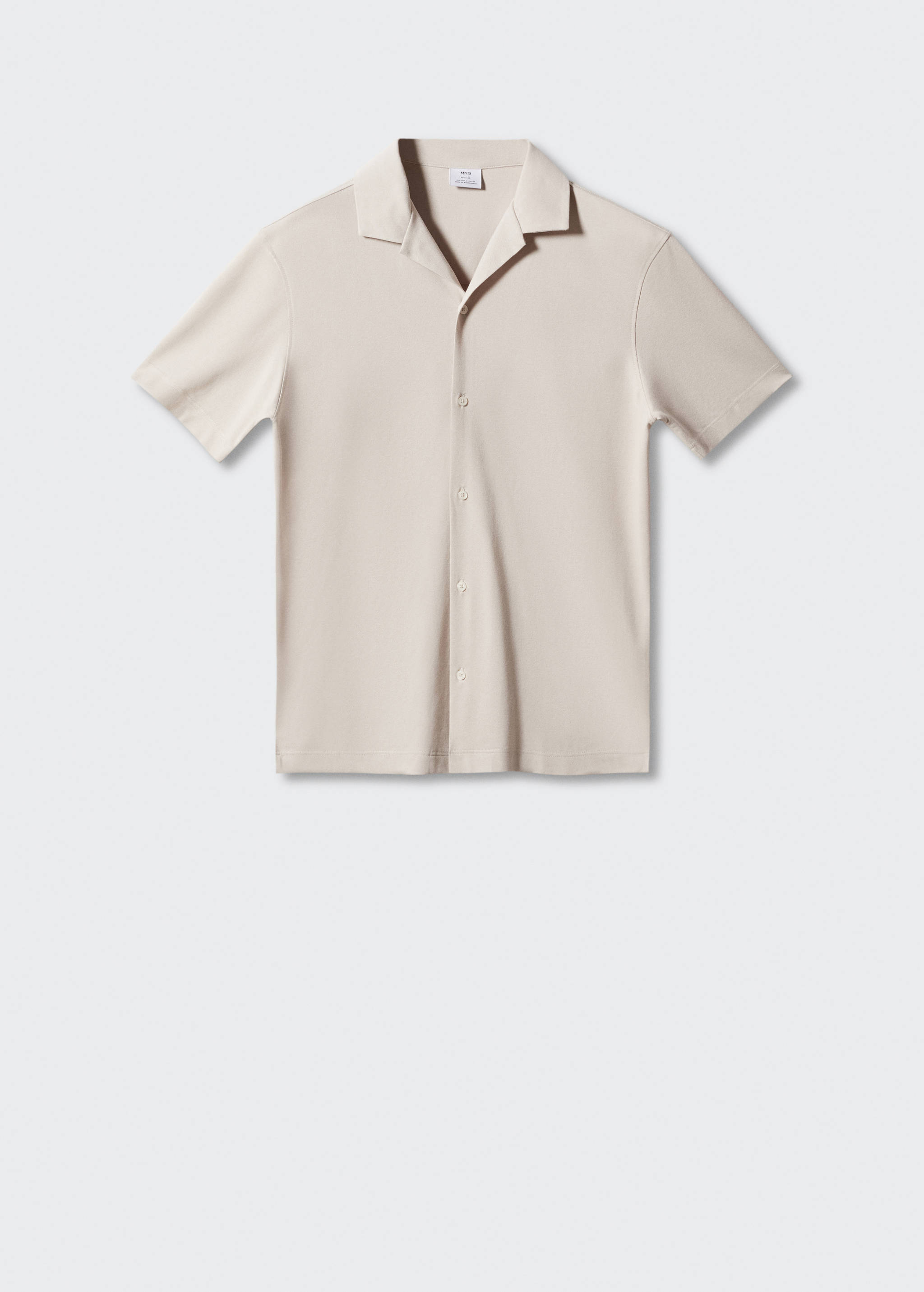 Bowling-collar pique shirt - Article without model