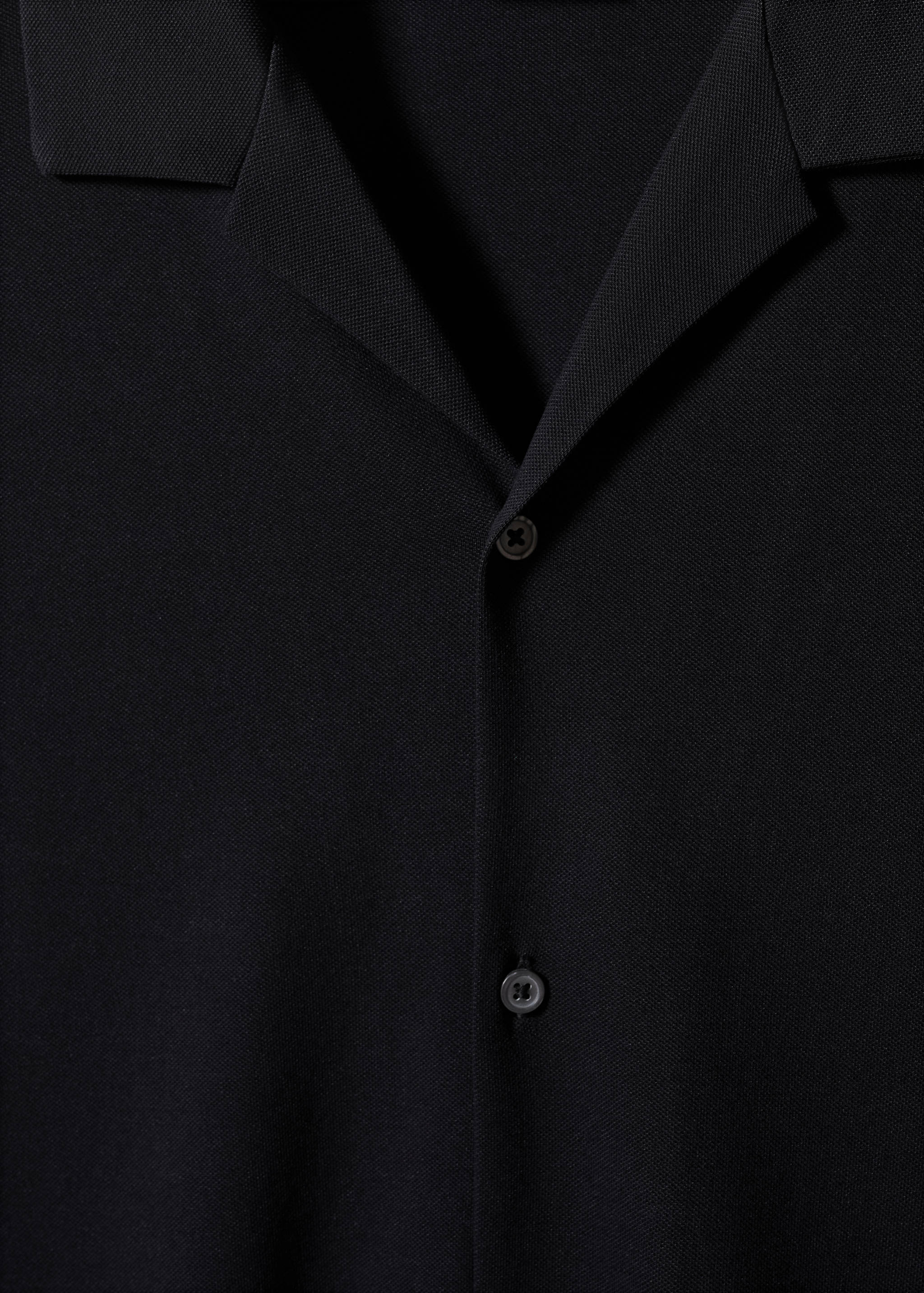 Bowling-collar pique shirt - Details of the article 8