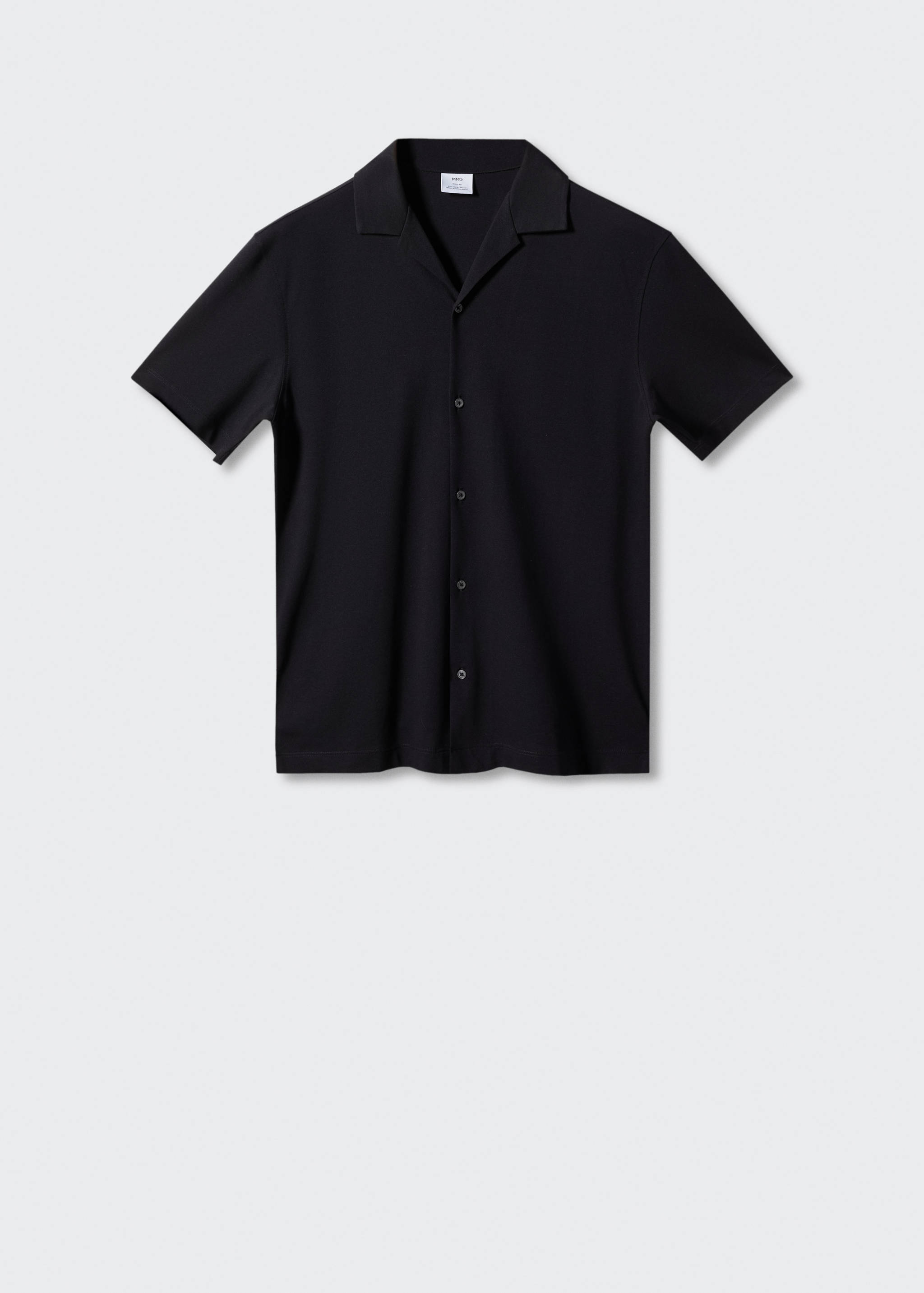Bowling-collar pique shirt - Article without model