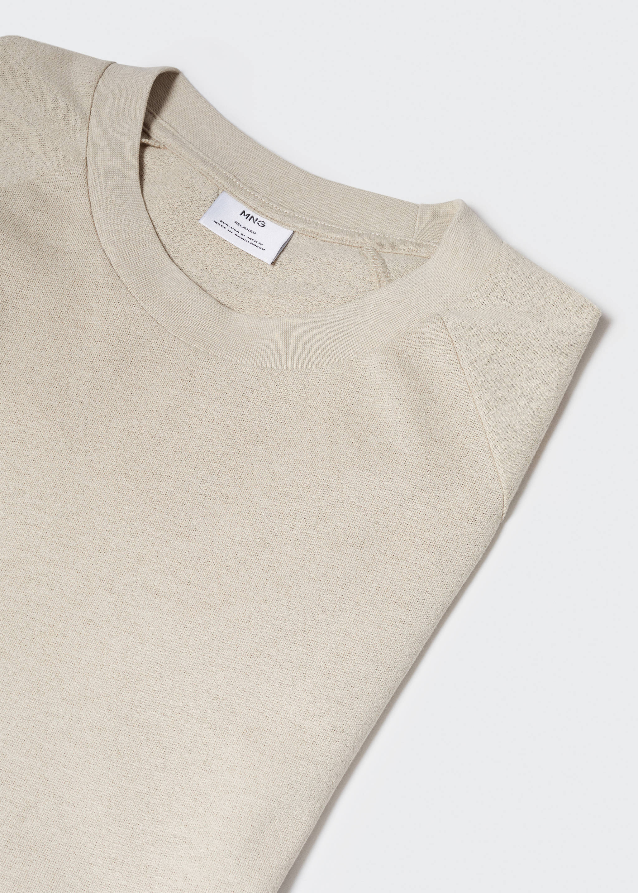 Textured cotton-linen t-shirt - Details of the article 8