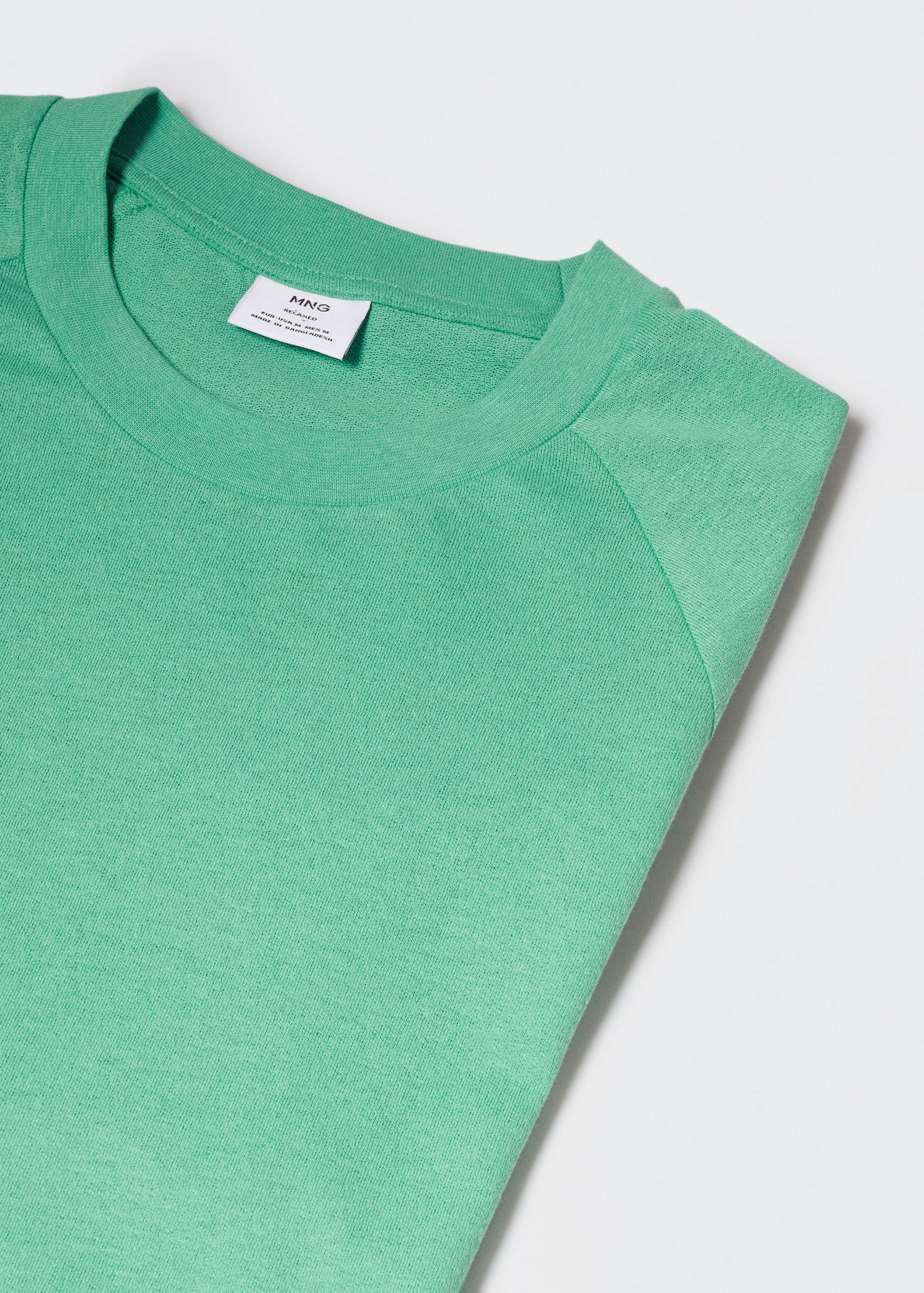 Textured cotton-linen t-shirt - Details of the article 8