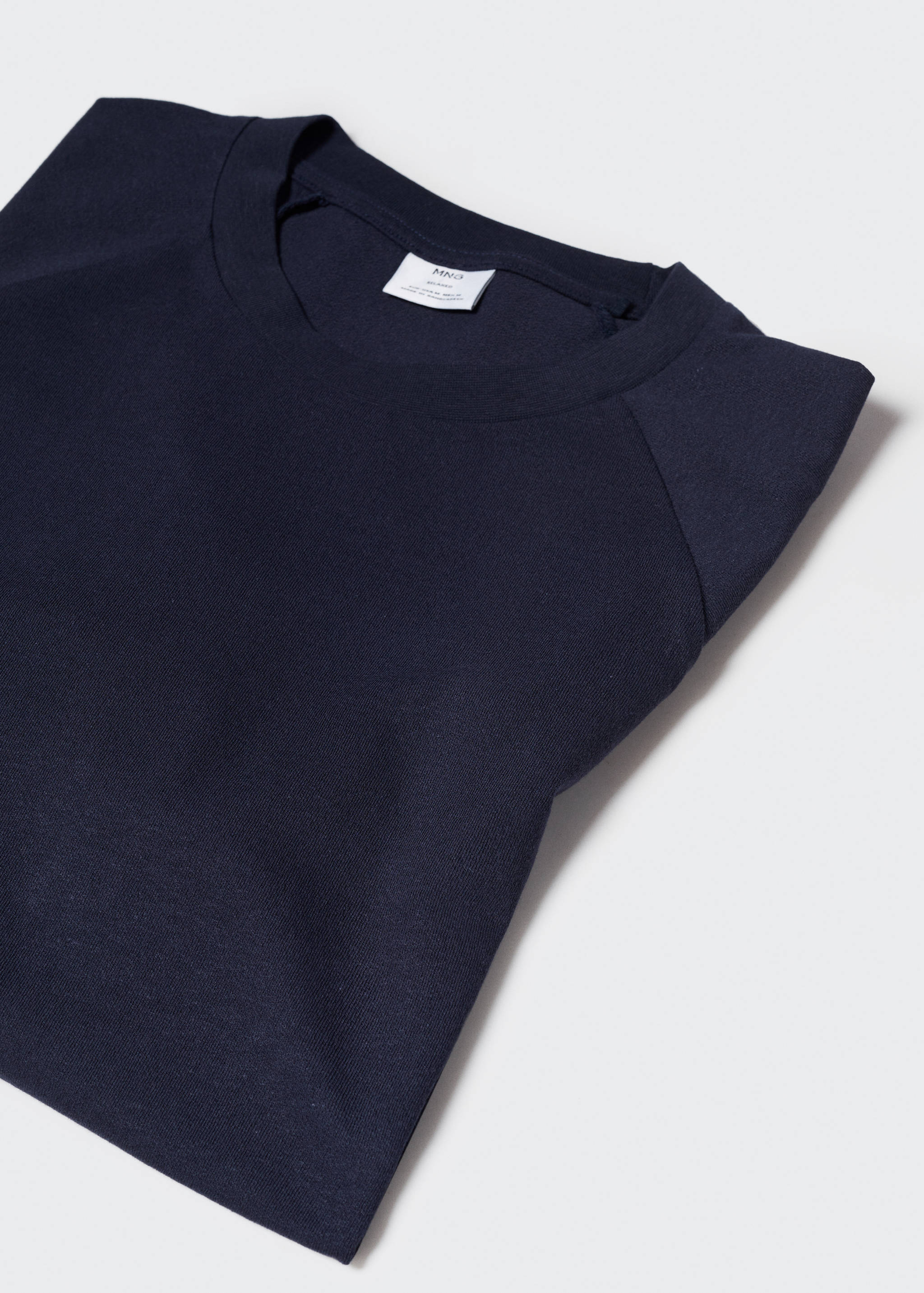 Textured cotton-linen t-shirt - Details of the article 8