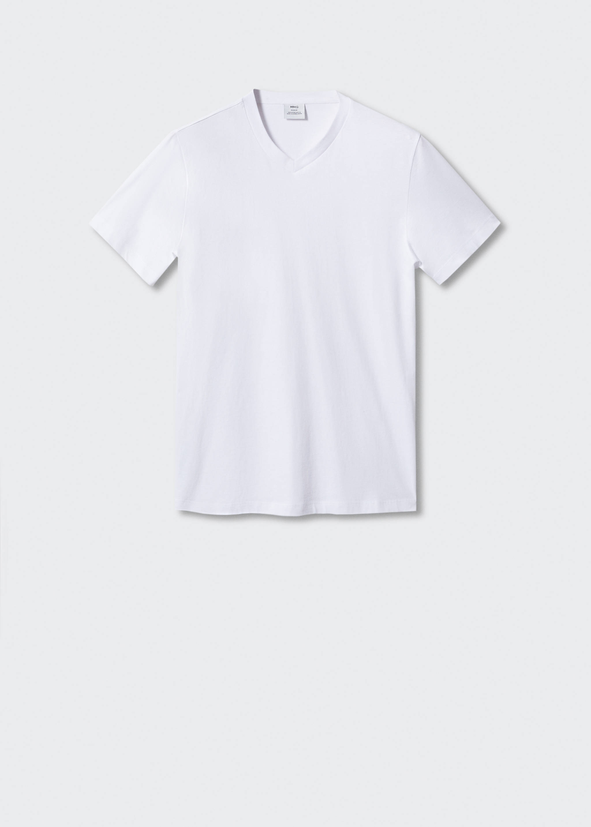 Camiseta básica algodón cuello pico - Artículo sin modelo