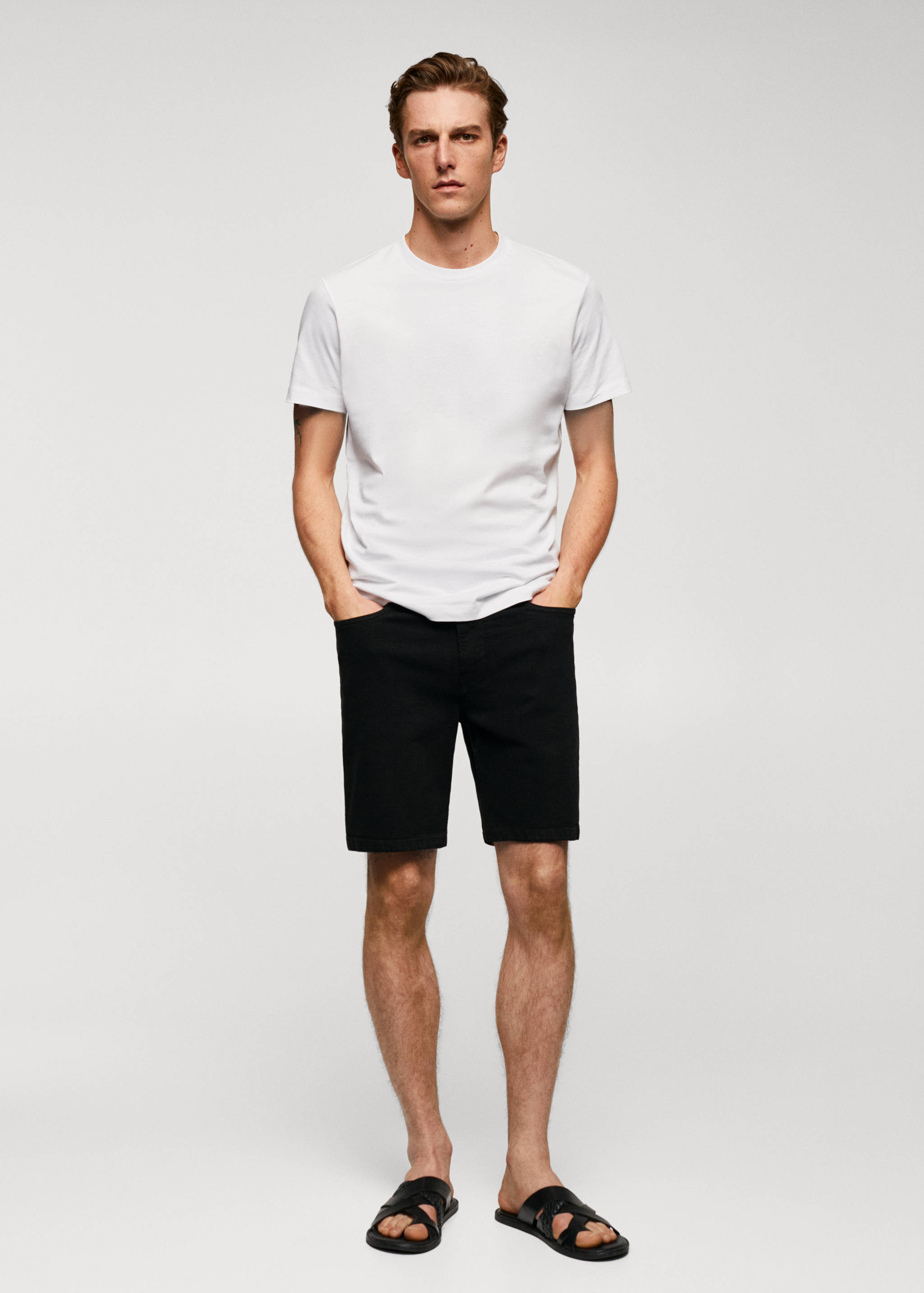 Basic cotton stretch t-shirt - General plane