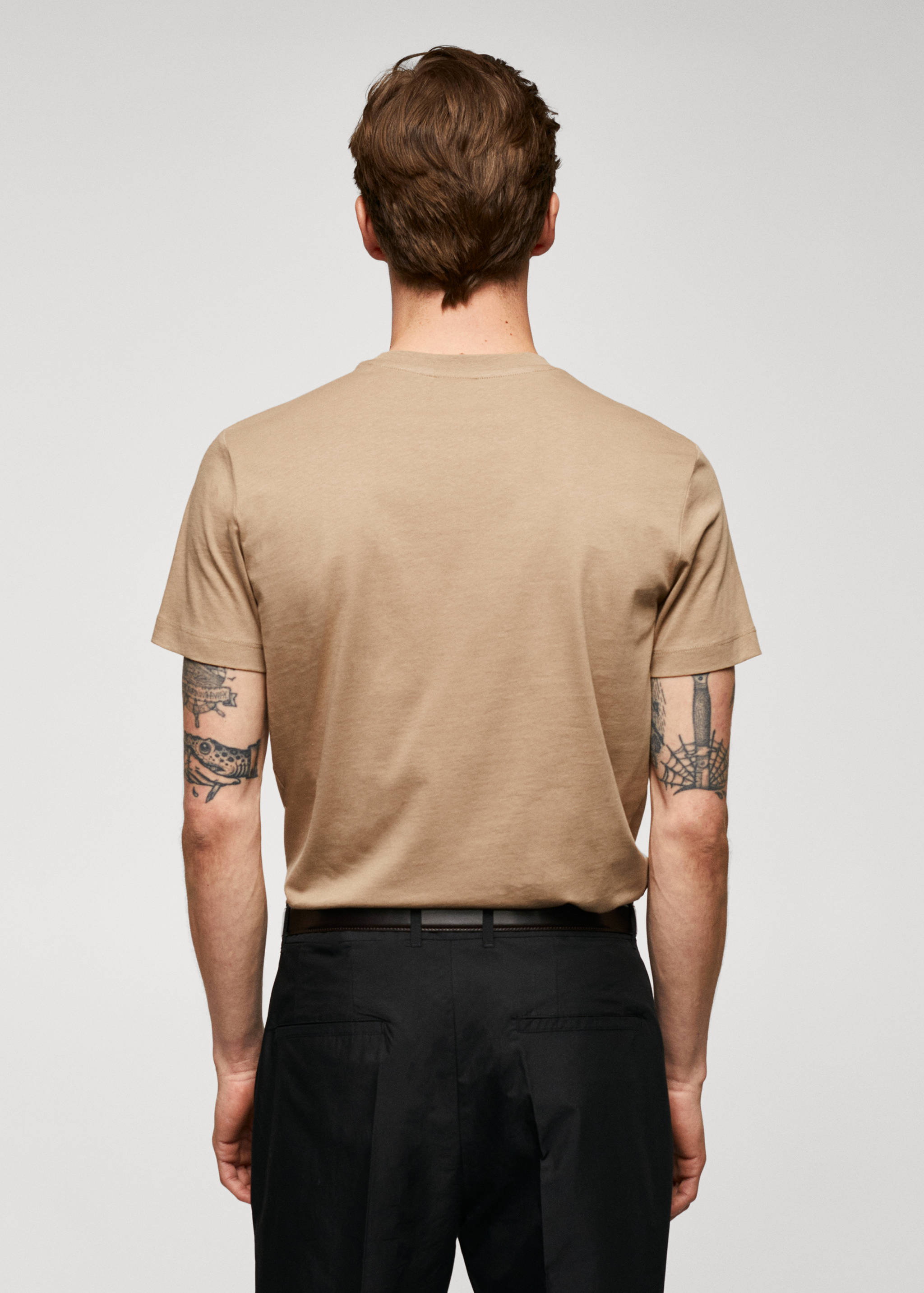 Basic cotton stretch t-shirt - Reverse of the article