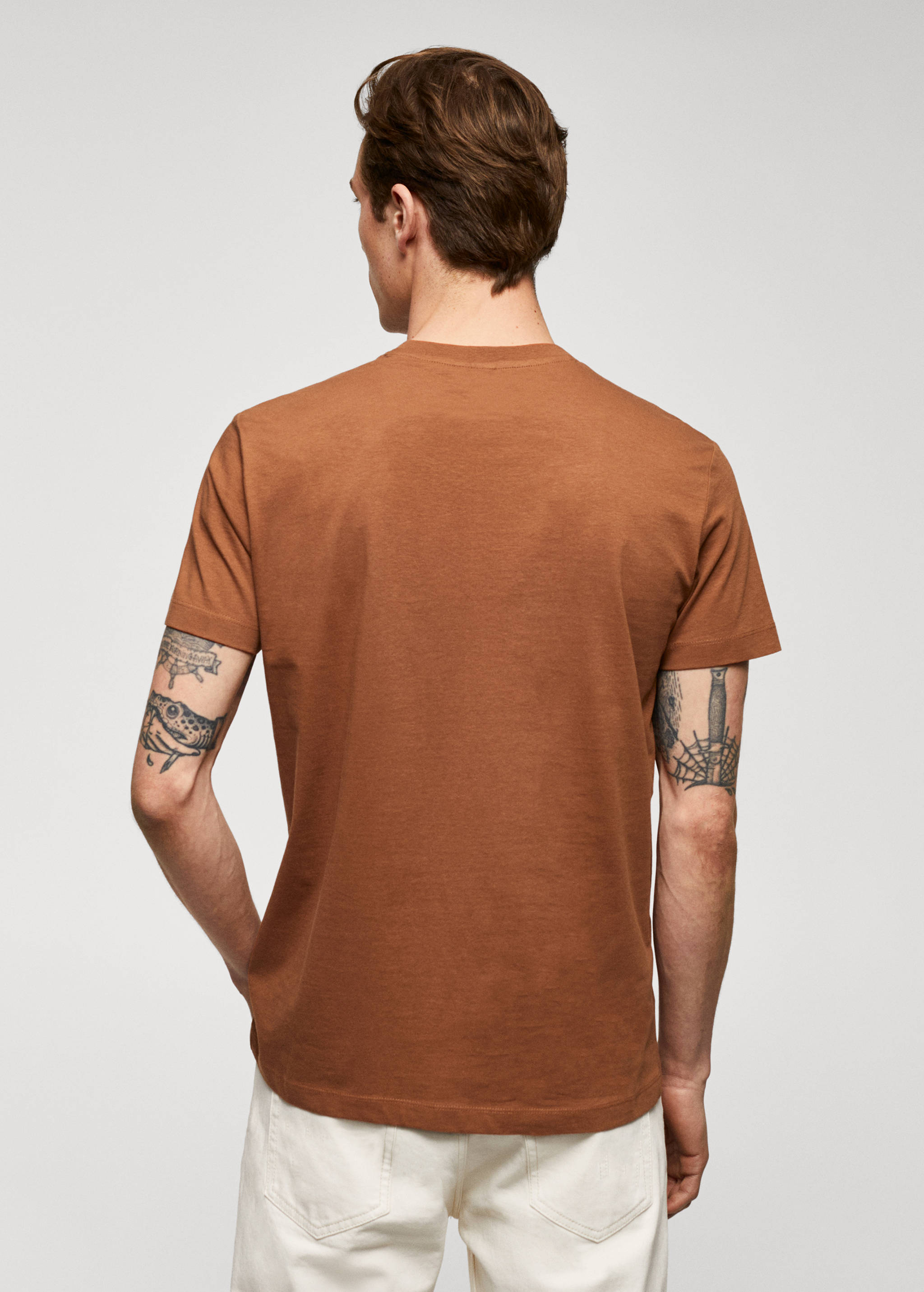 Basic cotton stretch t-shirt - Reverse of the article