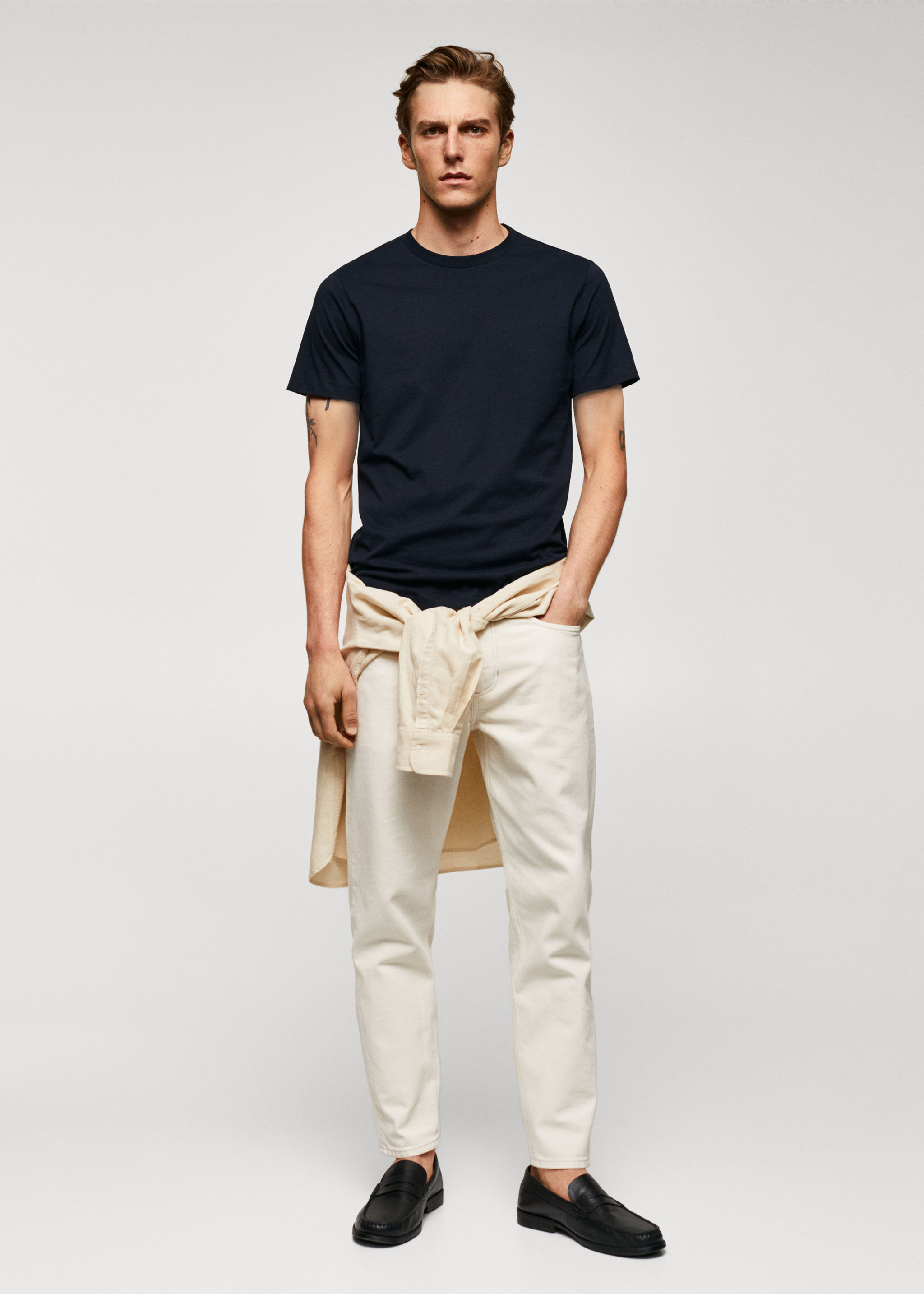 Basic cotton stretch t-shirt - General plane