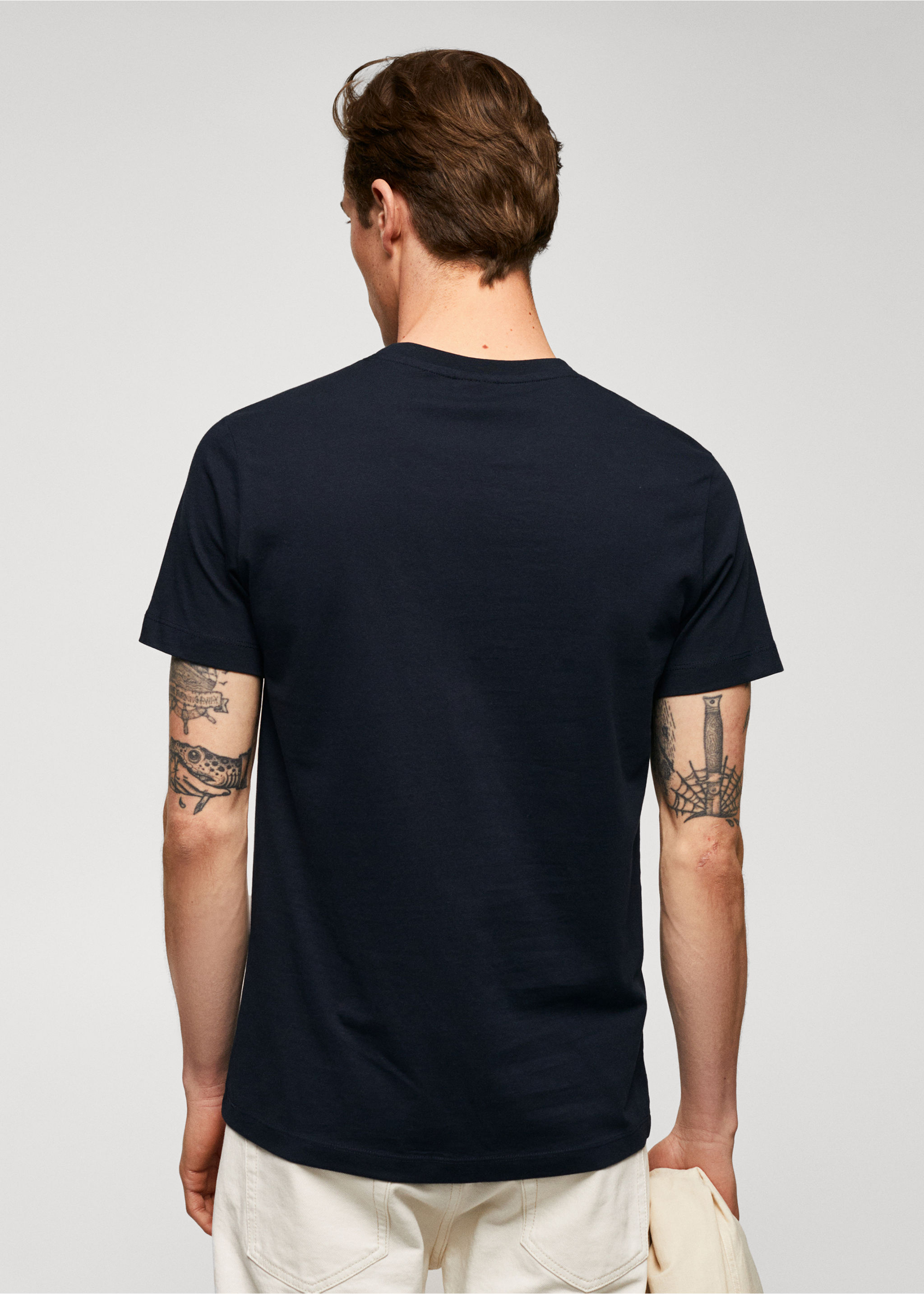 Basic cotton stretch t-shirt - Reverse of the article