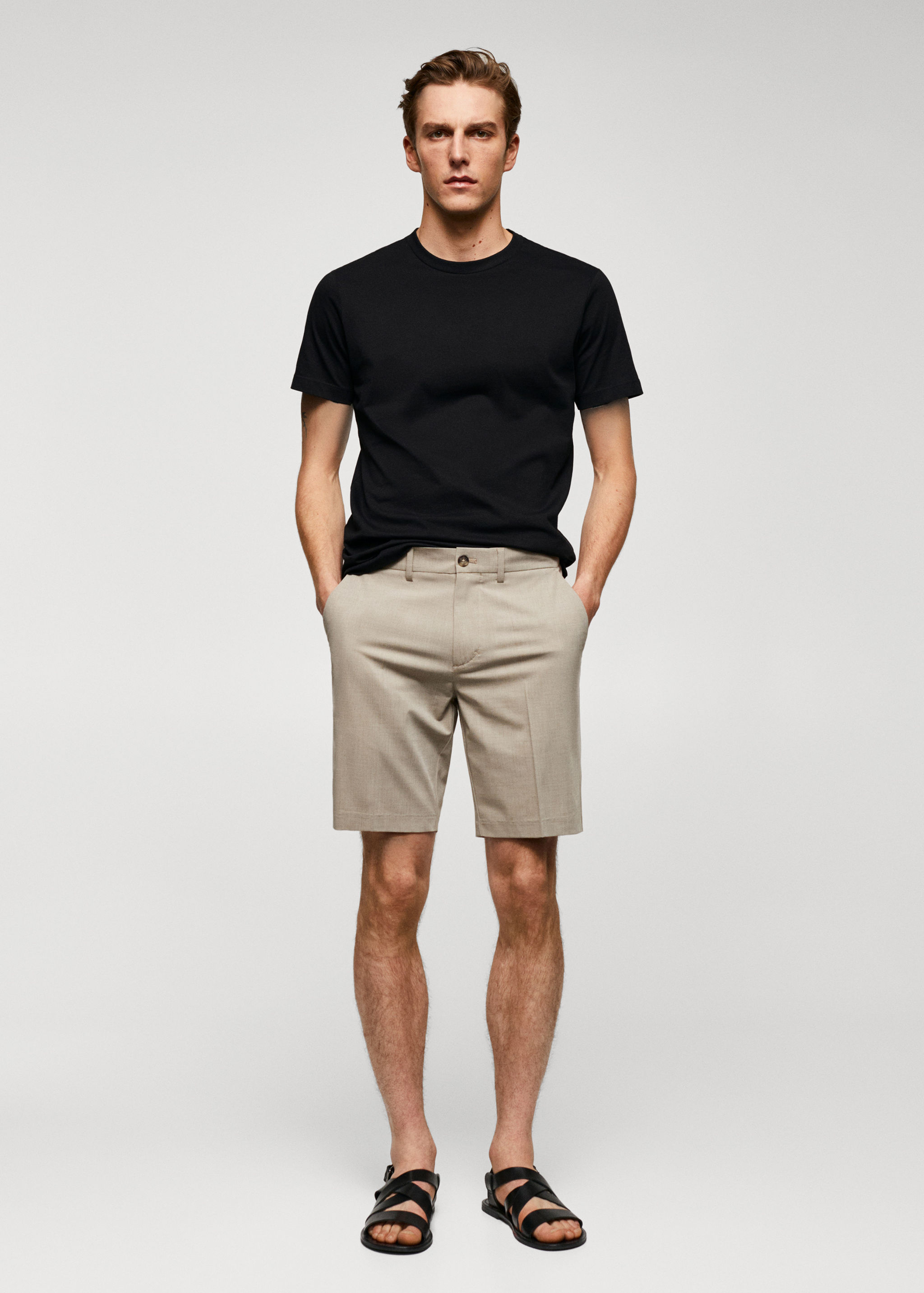 Basic cotton stretch t-shirt - General plane