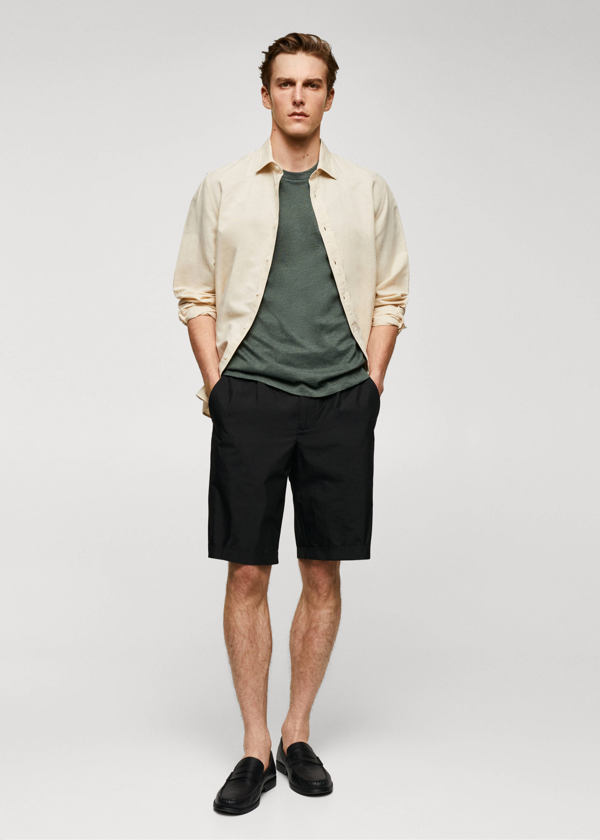 Basic cotton stretch t-shirt - General plane