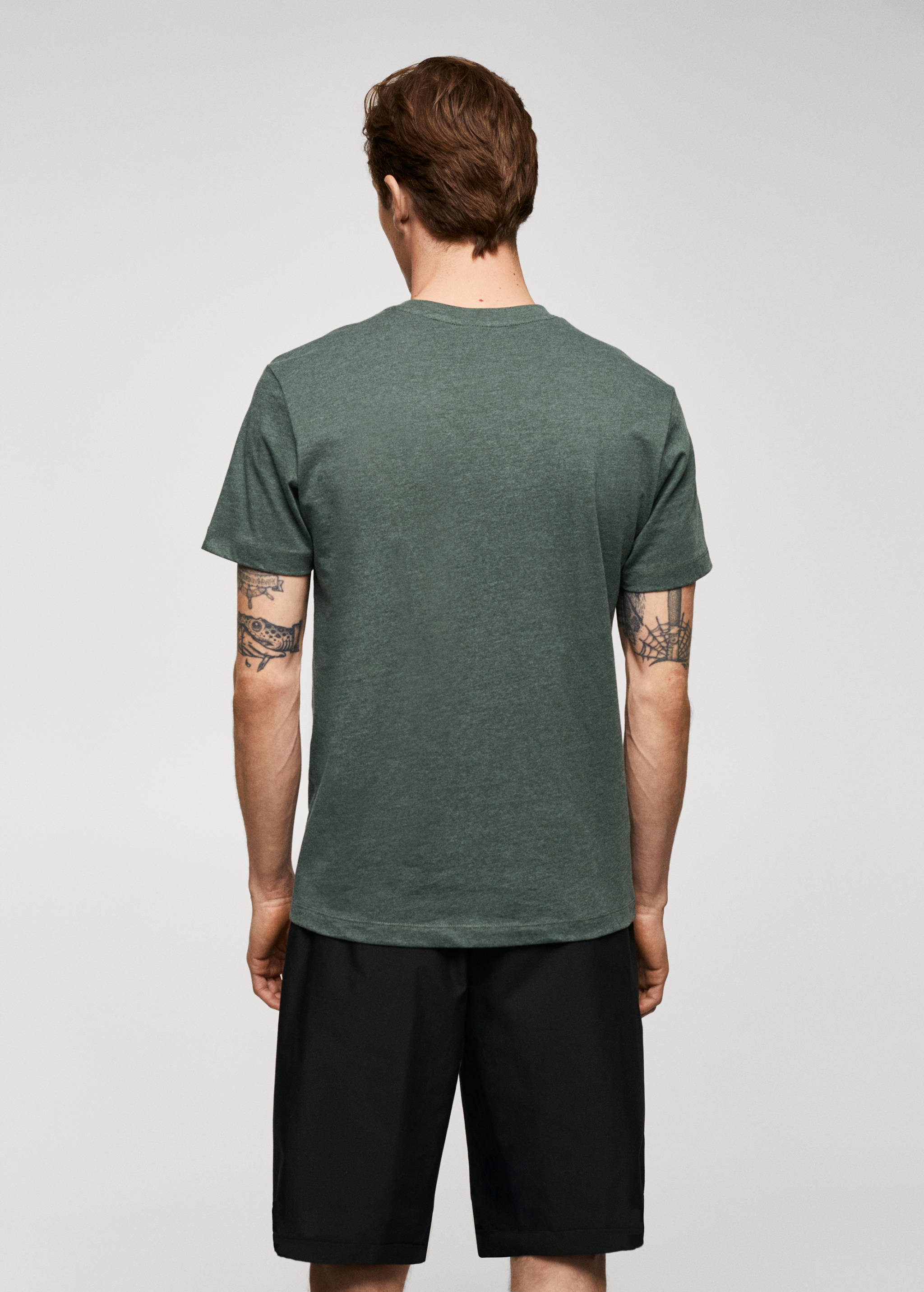 Basic cotton stretch t-shirt - Reverse of the article