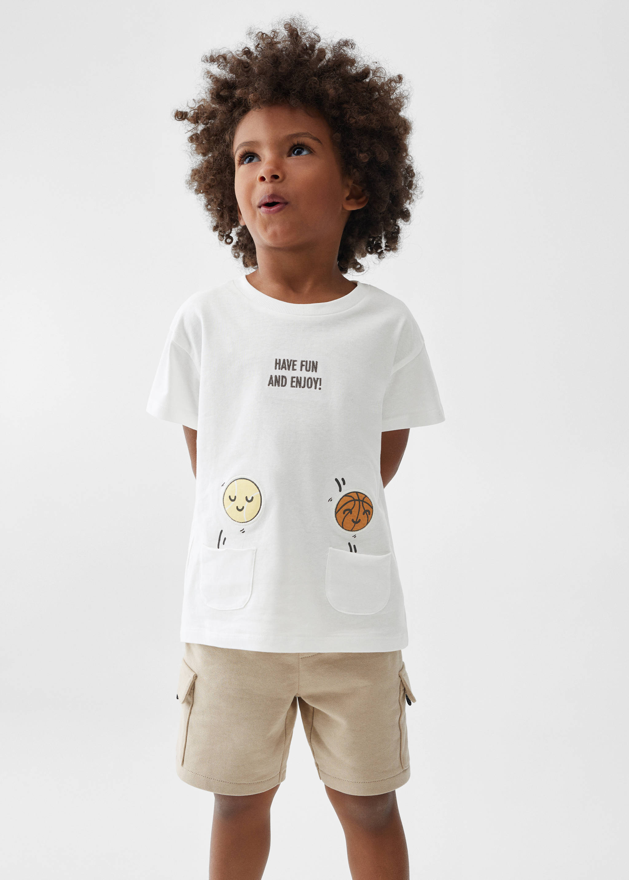 T-shirt en coton imprimé - Plan moyen