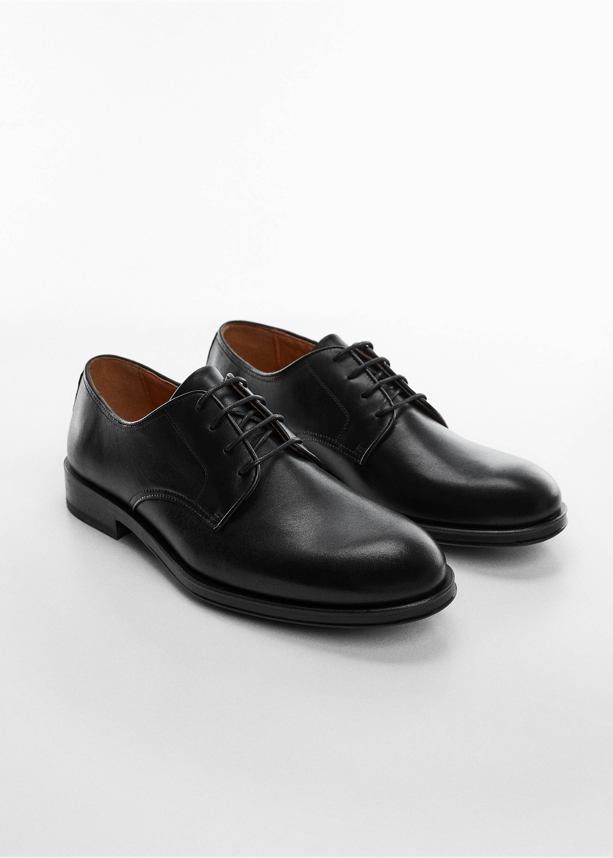 Leather suit shoes - Medium plane, Black. Ref: 57010952-00.