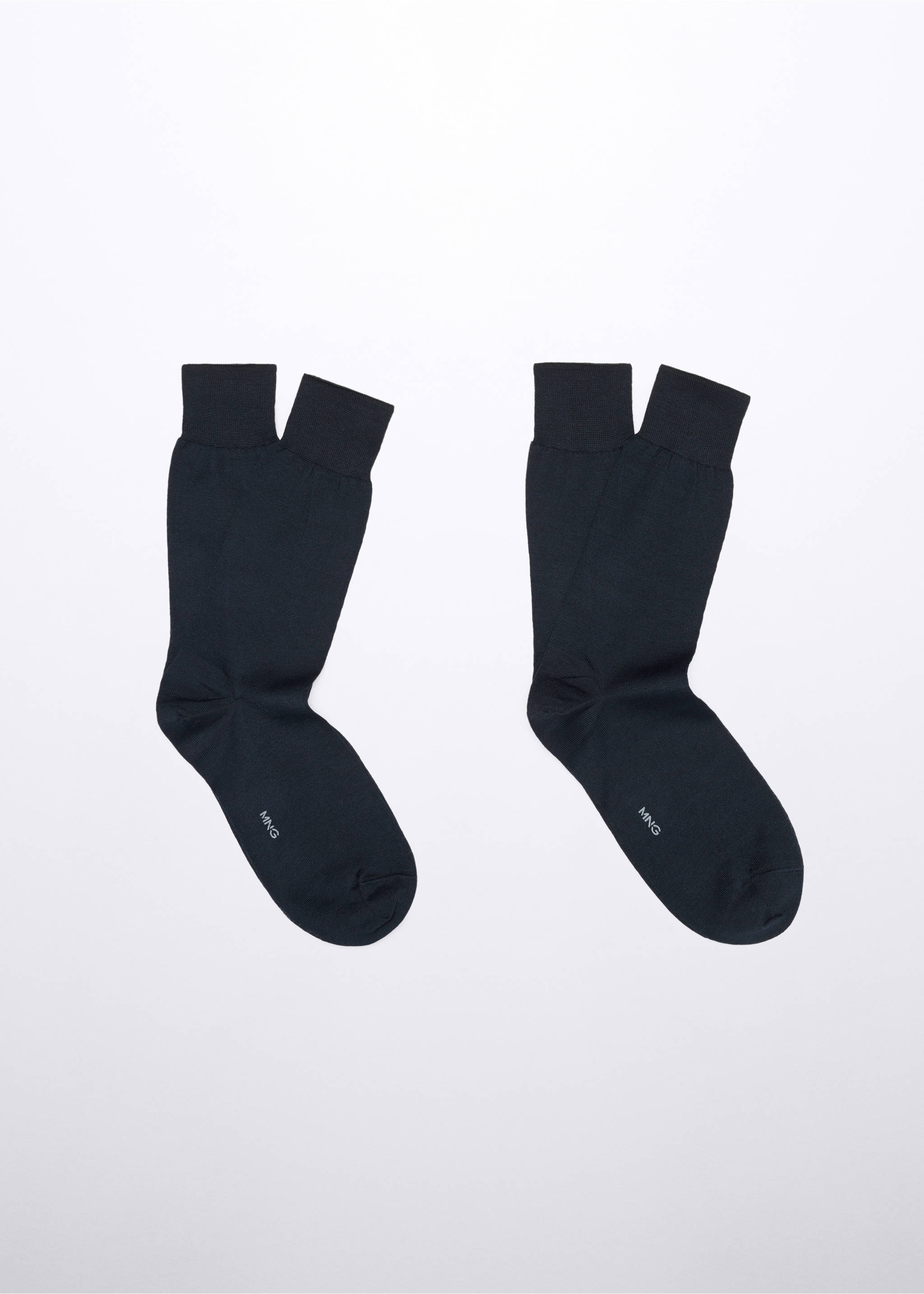 Pack of 2 100% plain cotton socks - Article without model, Navy. Ref: 57011174-00.