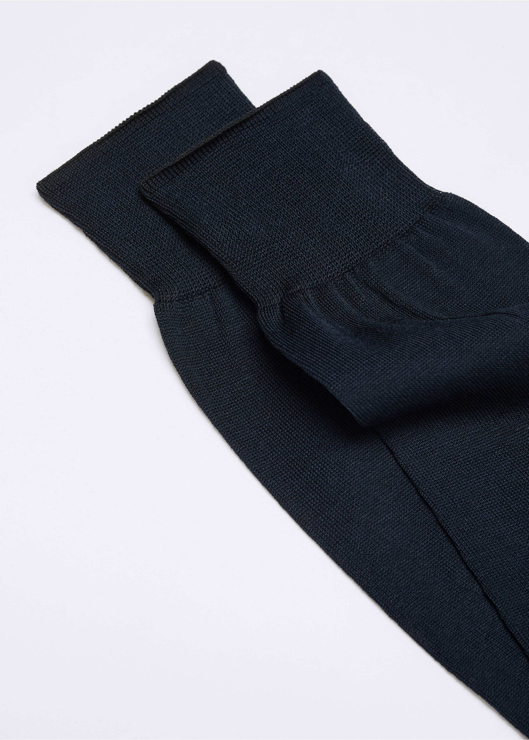 Pack of 2 100% plain cotton socks - Details of the article 8, Navy. Ref: 57011174-00.
