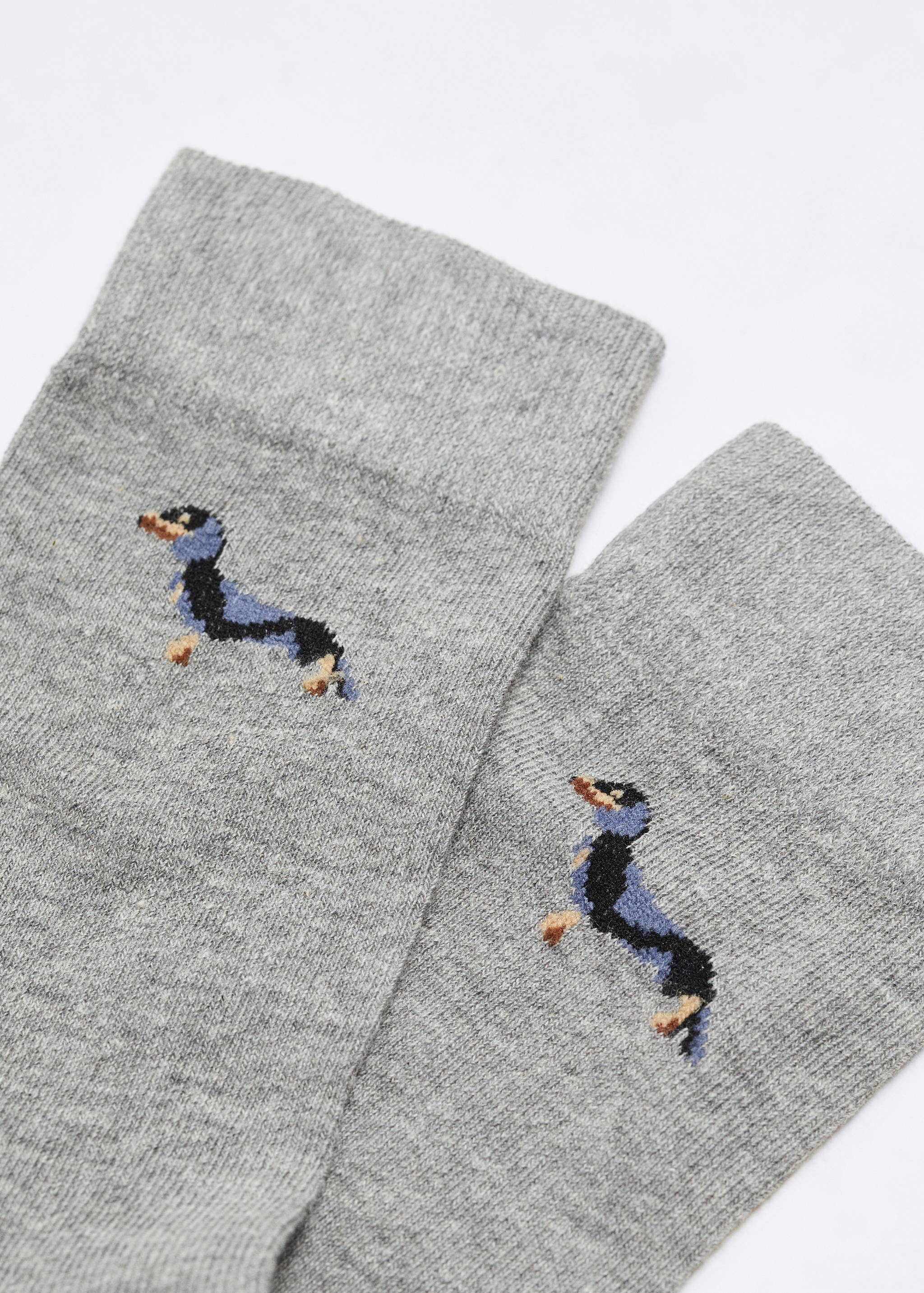 Dog-embroidered cotton socks - Details of the article 8