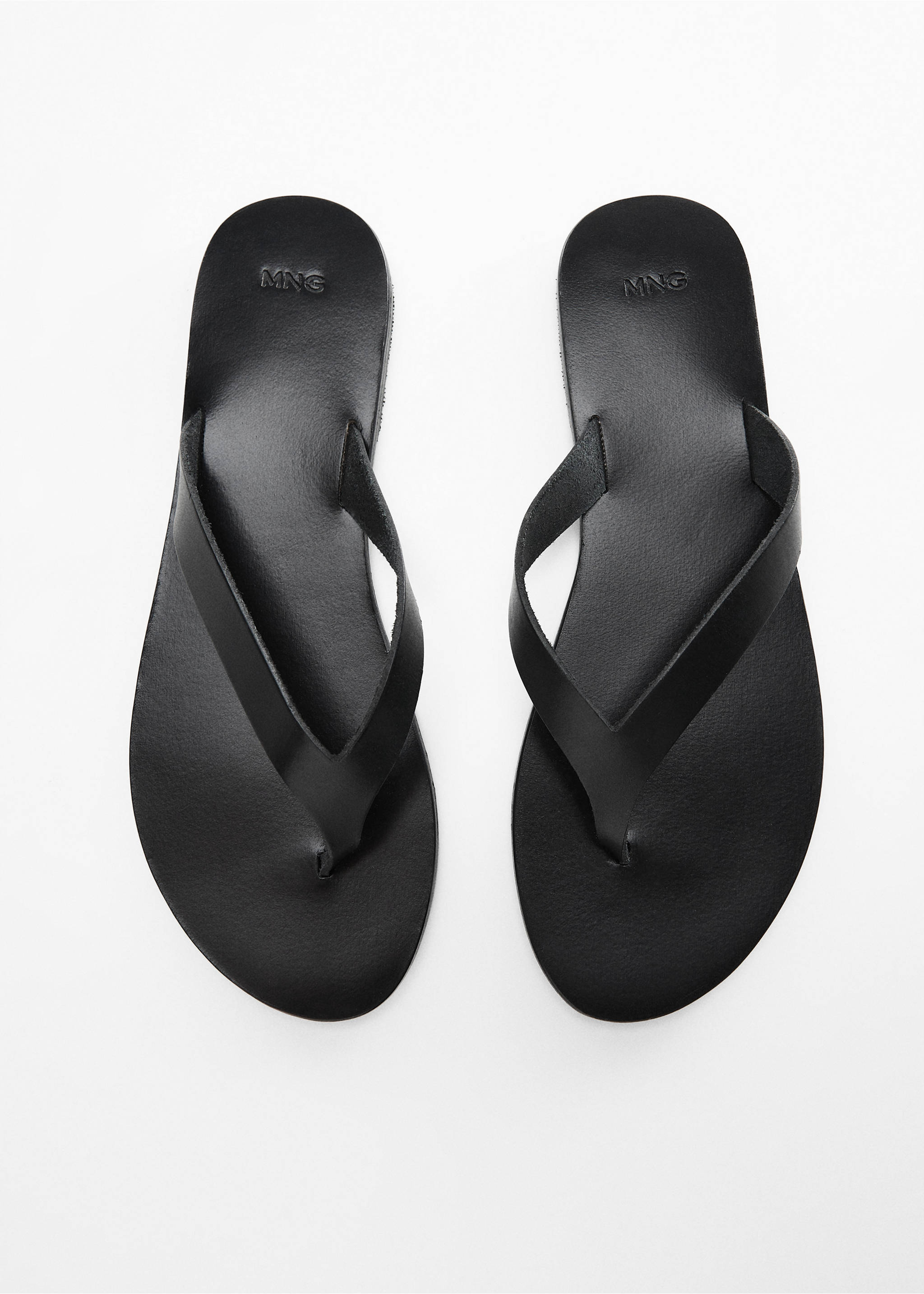 Leather sandals with straps - Details of the article 5, Black. Ref: 57012511-00.