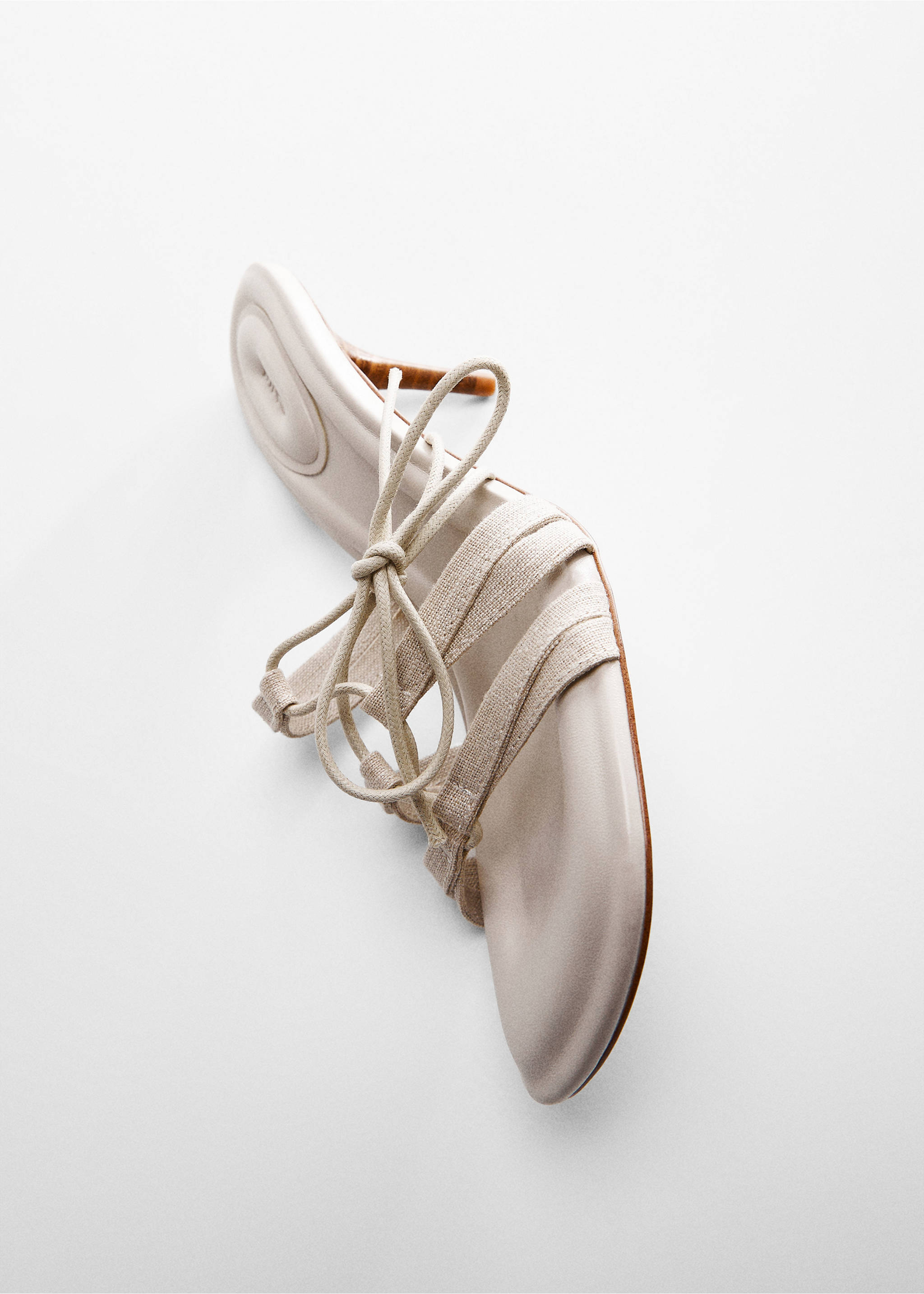 Bow heel sandals - Details of the article 5, Beige. Ref: 57012512-00.
