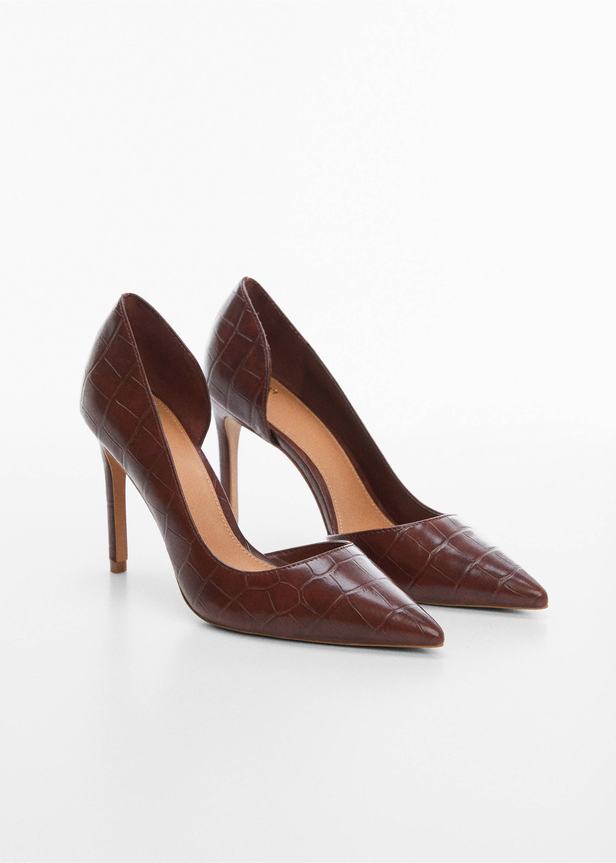 Asymmetrical heeled shoes - Medium plane, Chocolate. Ref: 57012517-00.