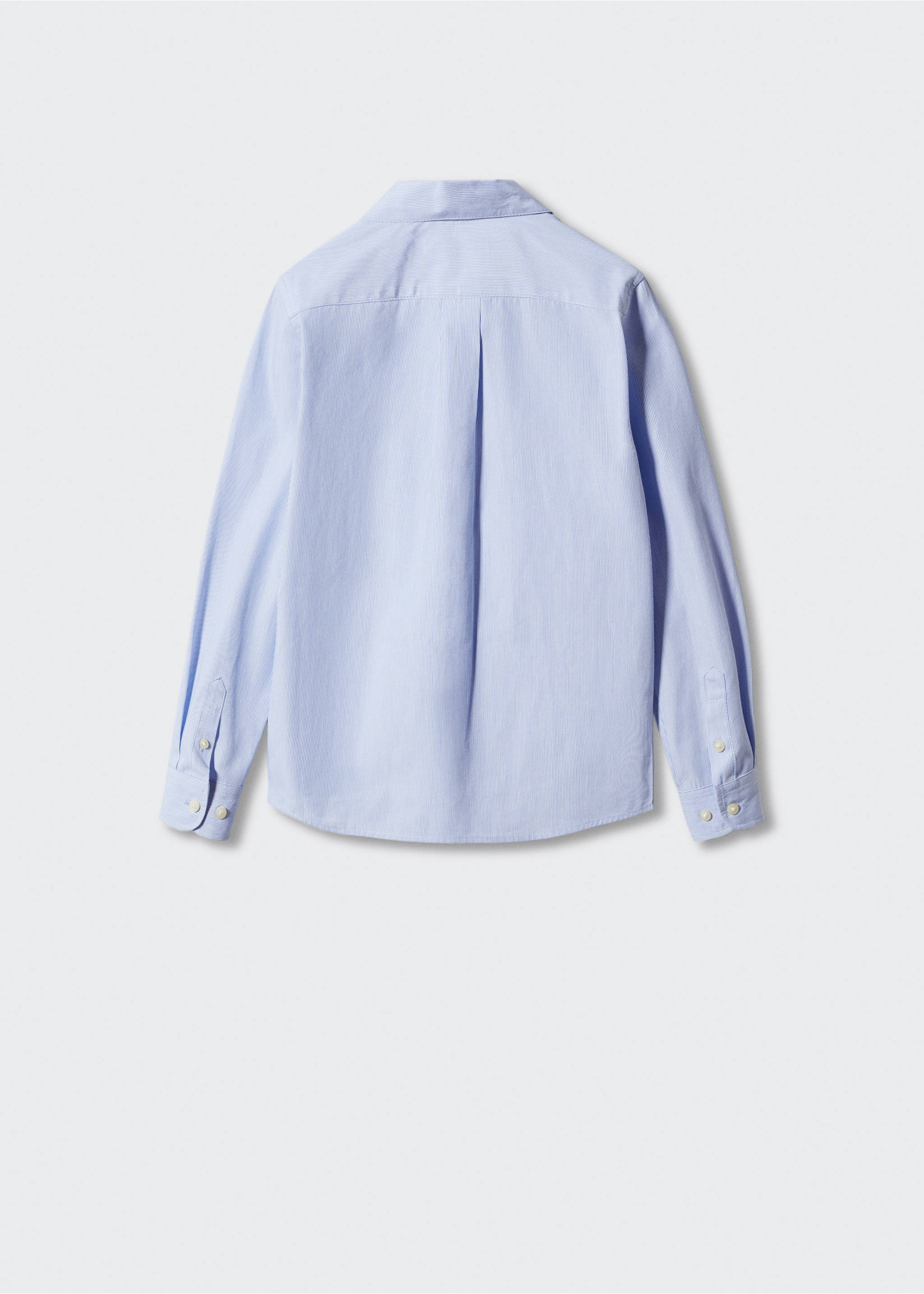 Striped cotton shirt - Reverse of the article, Sky Blue. Ref: 57012520-00.