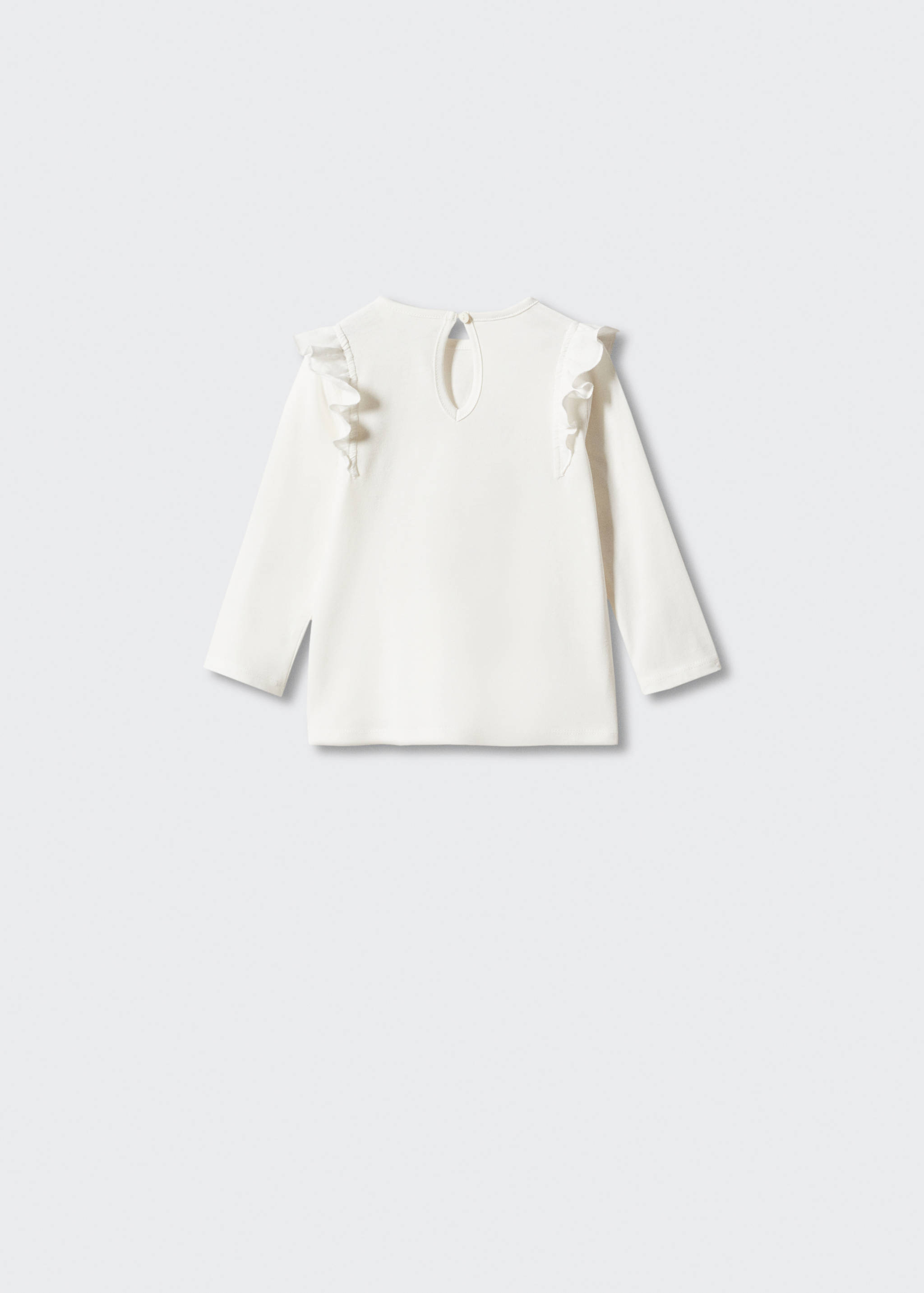 Long -sleeved t-shirt with ruffles - Reverse of the article