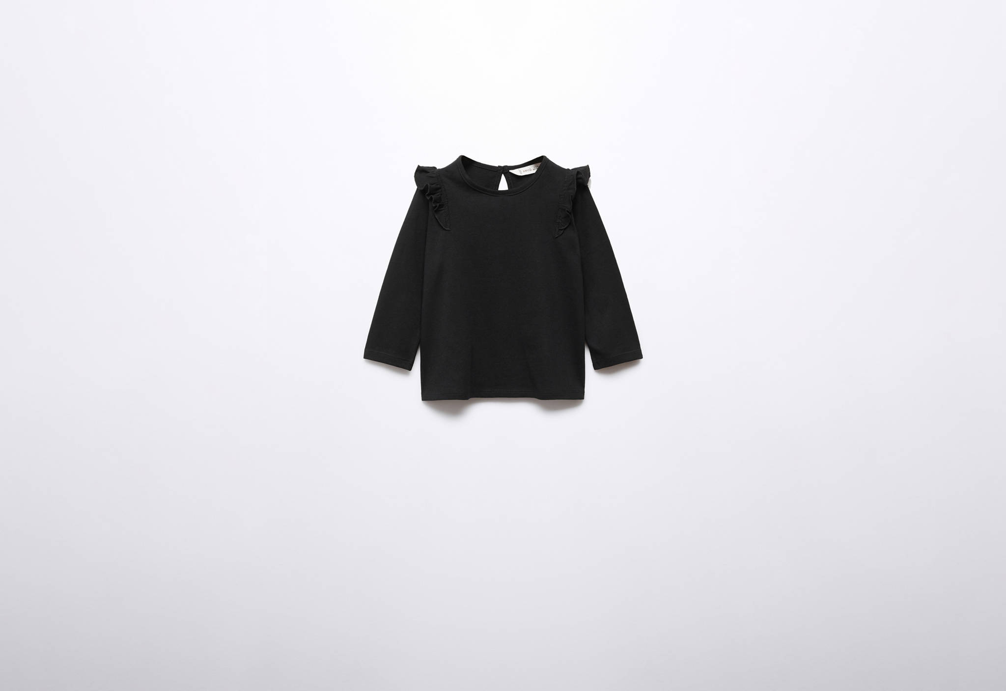 Long -sleeved t-shirt with ruffles - Panoramic plane
