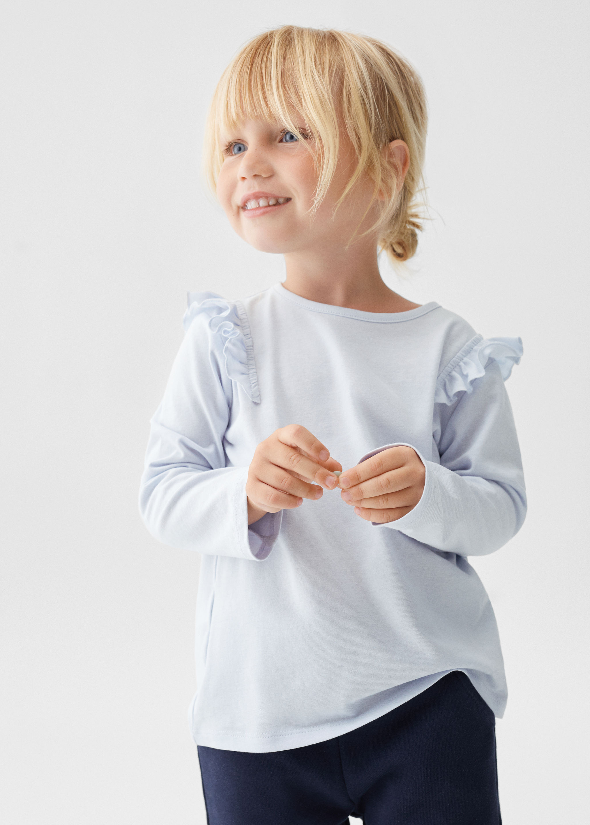 Long -sleeved t-shirt with ruffles - Medium plane