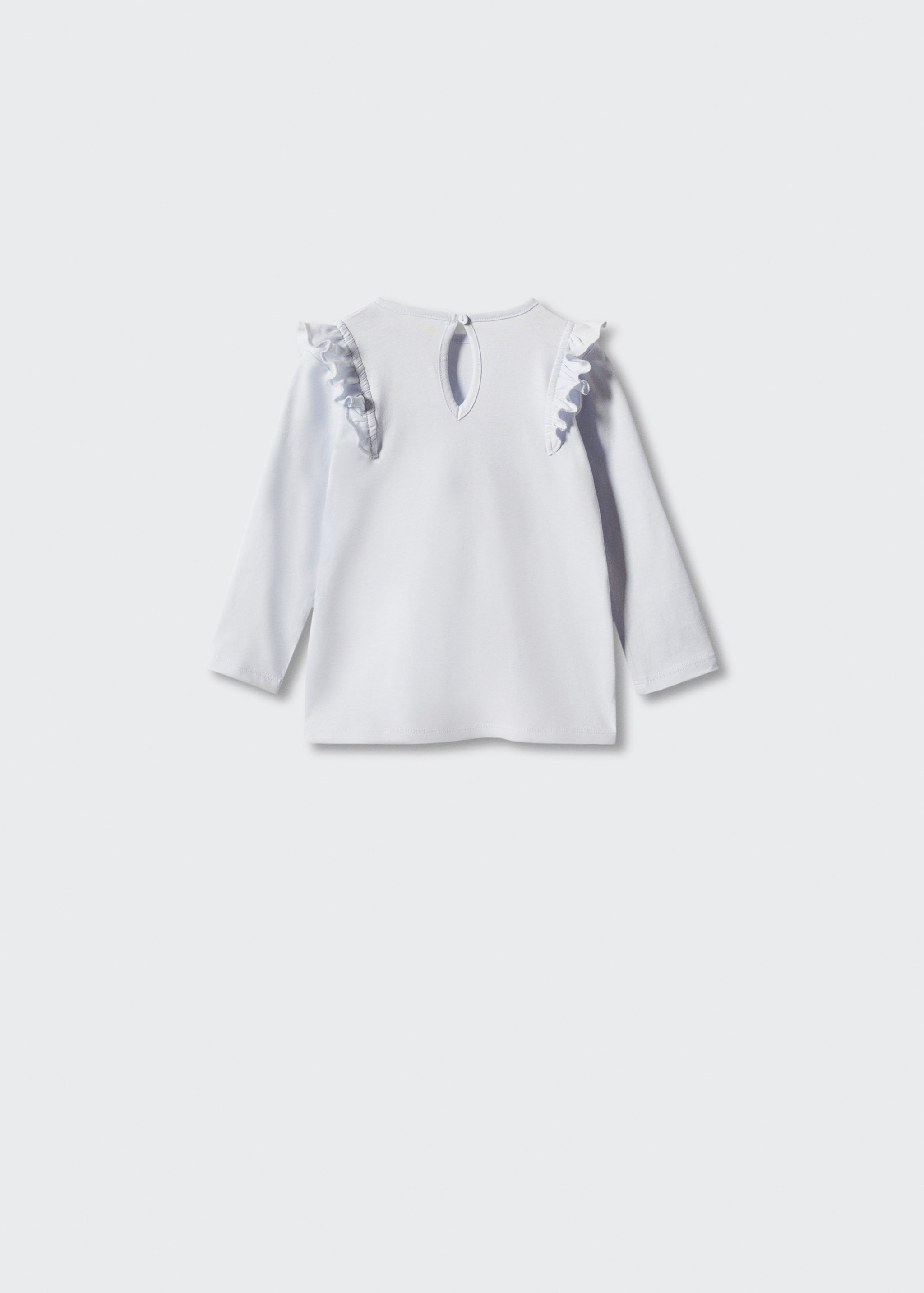 Long -sleeved t-shirt with ruffles - Reverse of the article