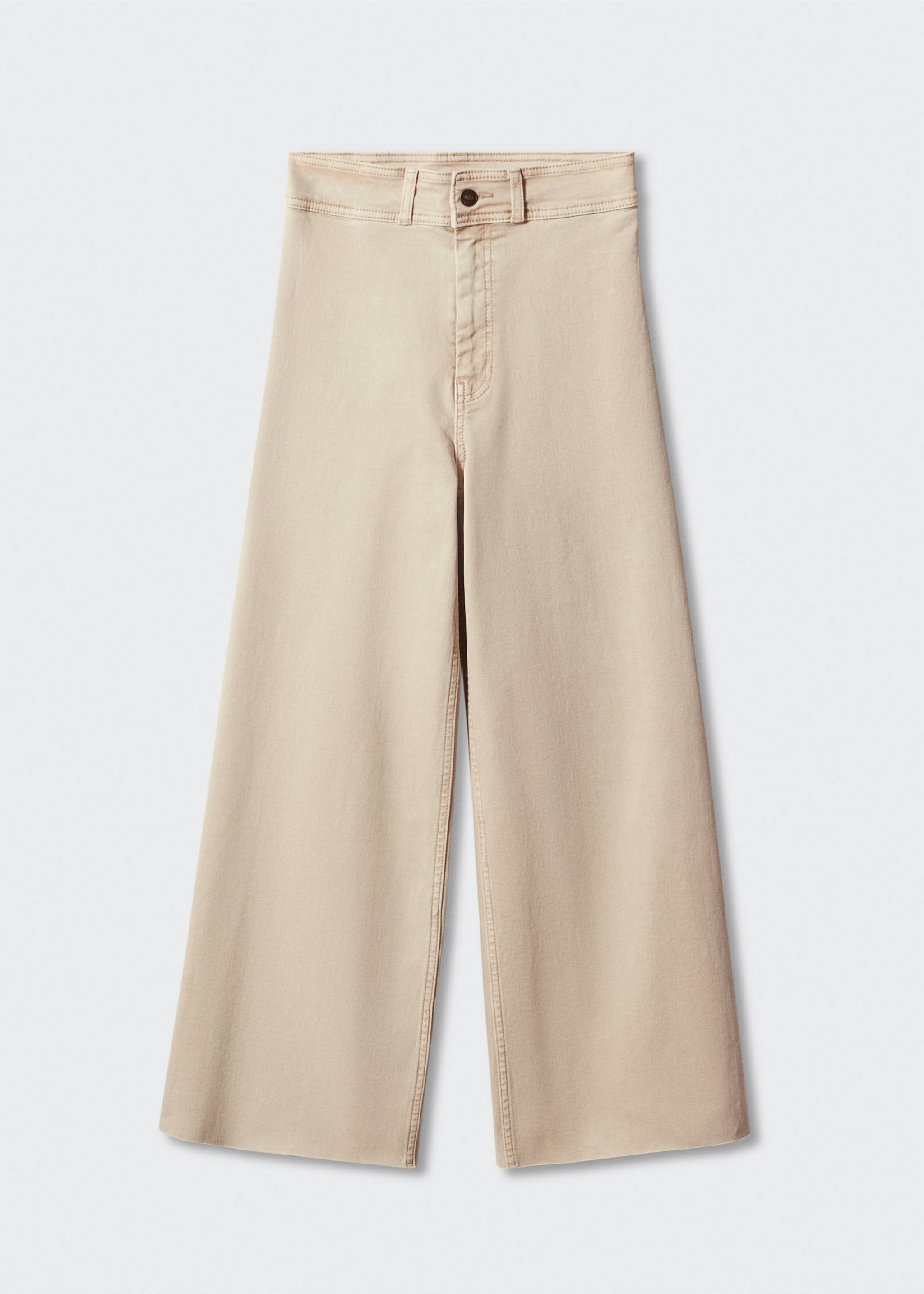 Jeans culotte mid-waist comfort - Article without model, Beige. Ref: 57012882-00.