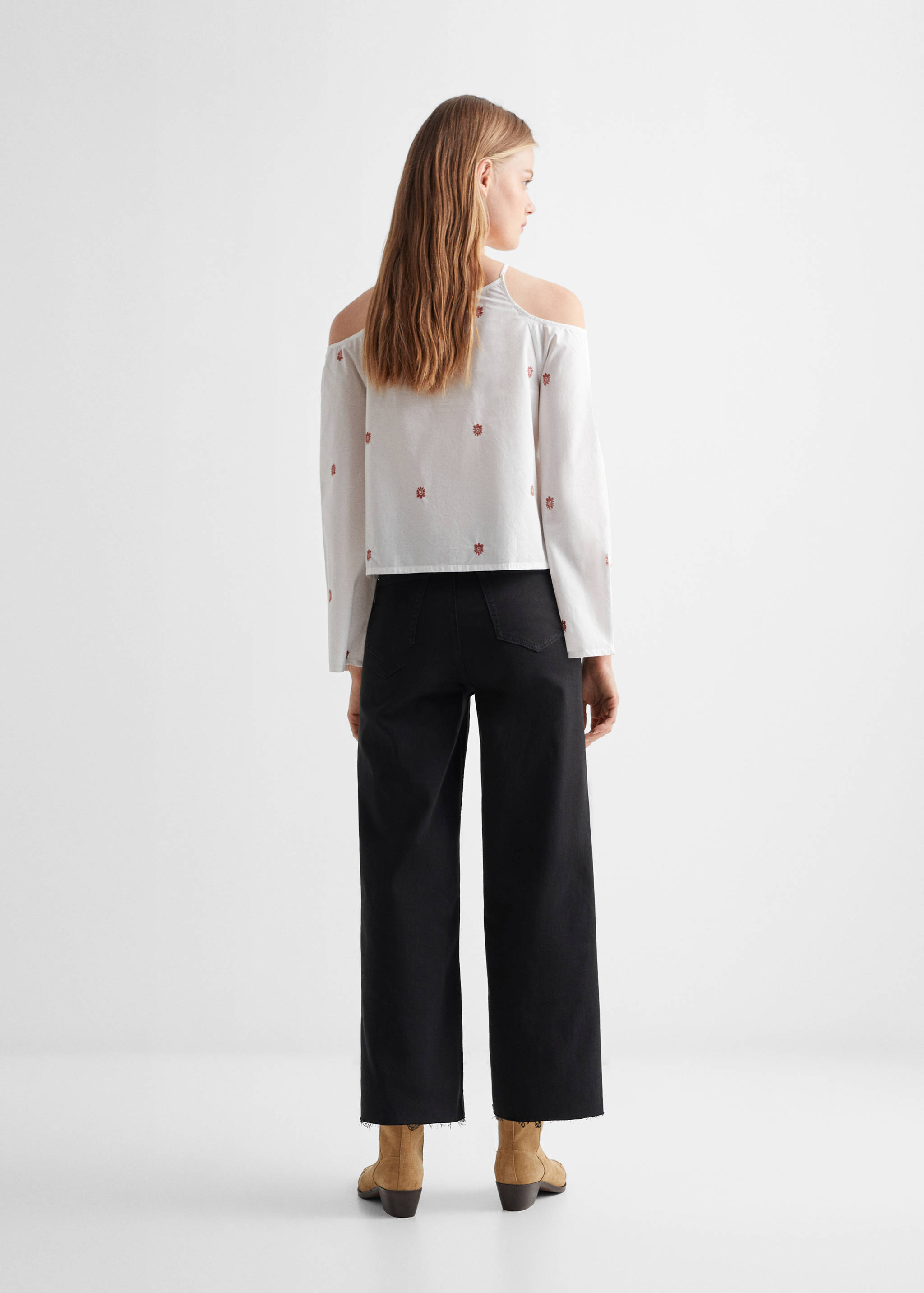 Jeans culotte mid-waist comfort - Reverse of the article