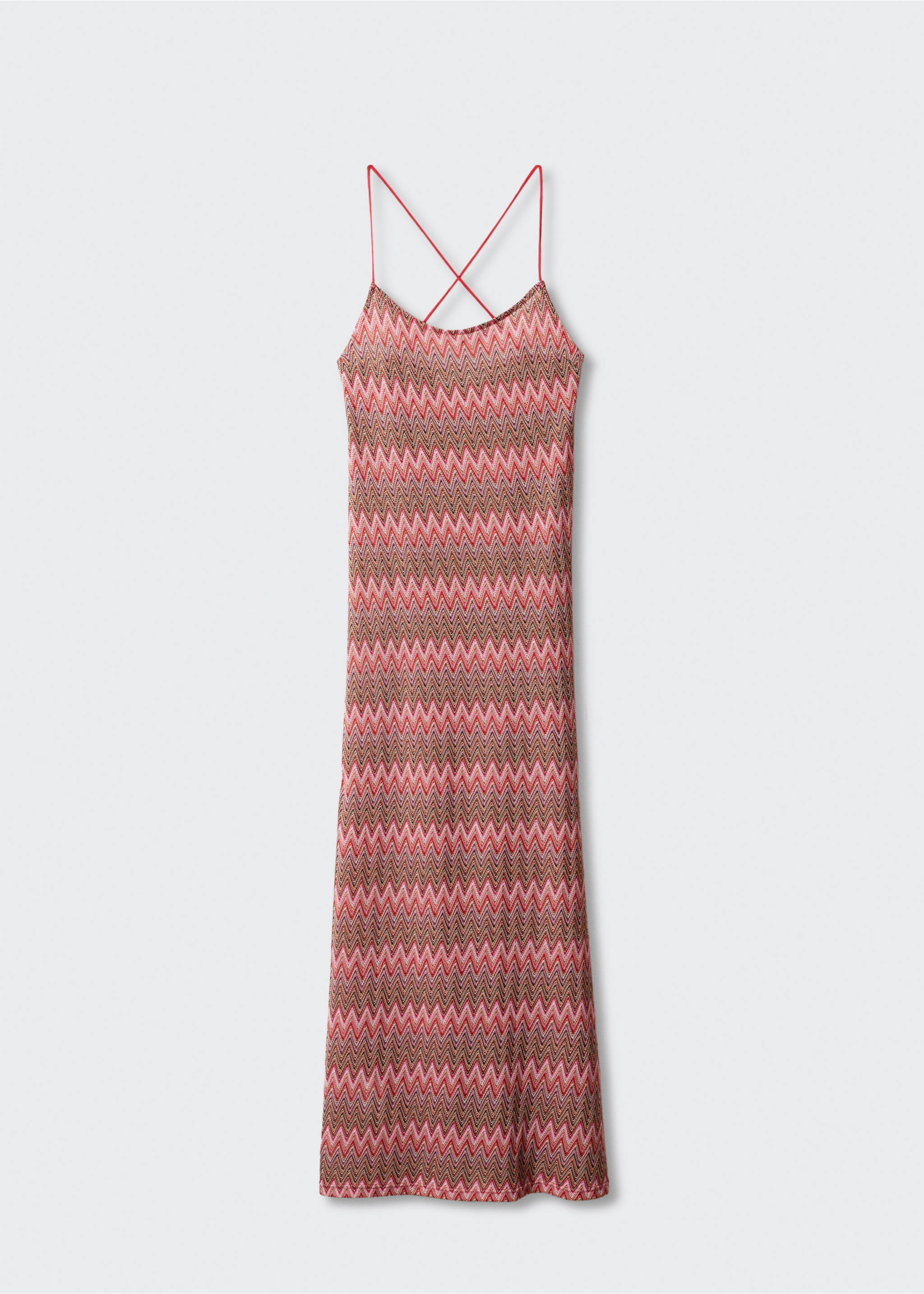 Geometric pattern dress - Article without model, Red. Ref: 57012888-00.