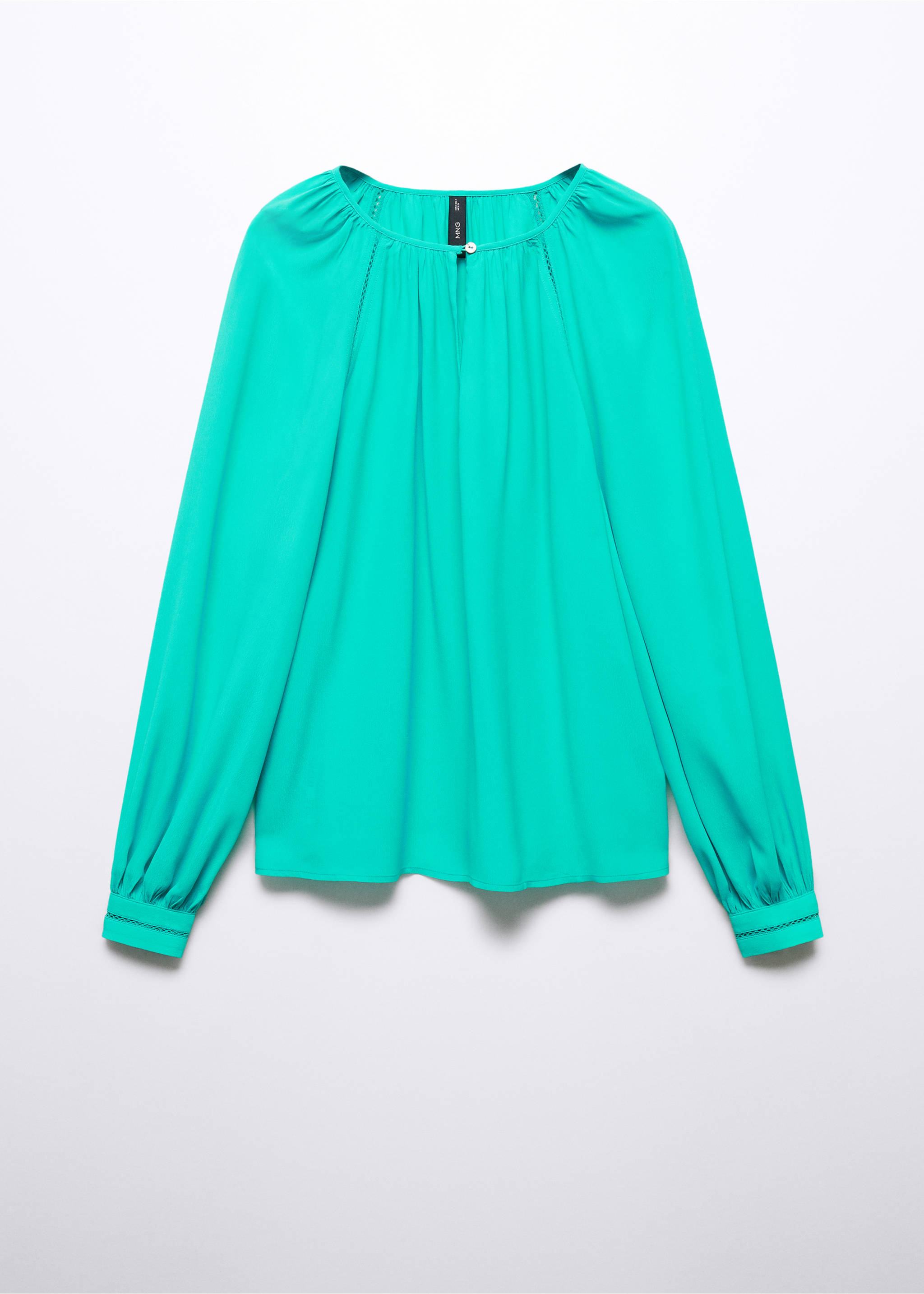 Raglan-sleeve blouse - Article without model, Turquoise. Ref: 57012897-00.