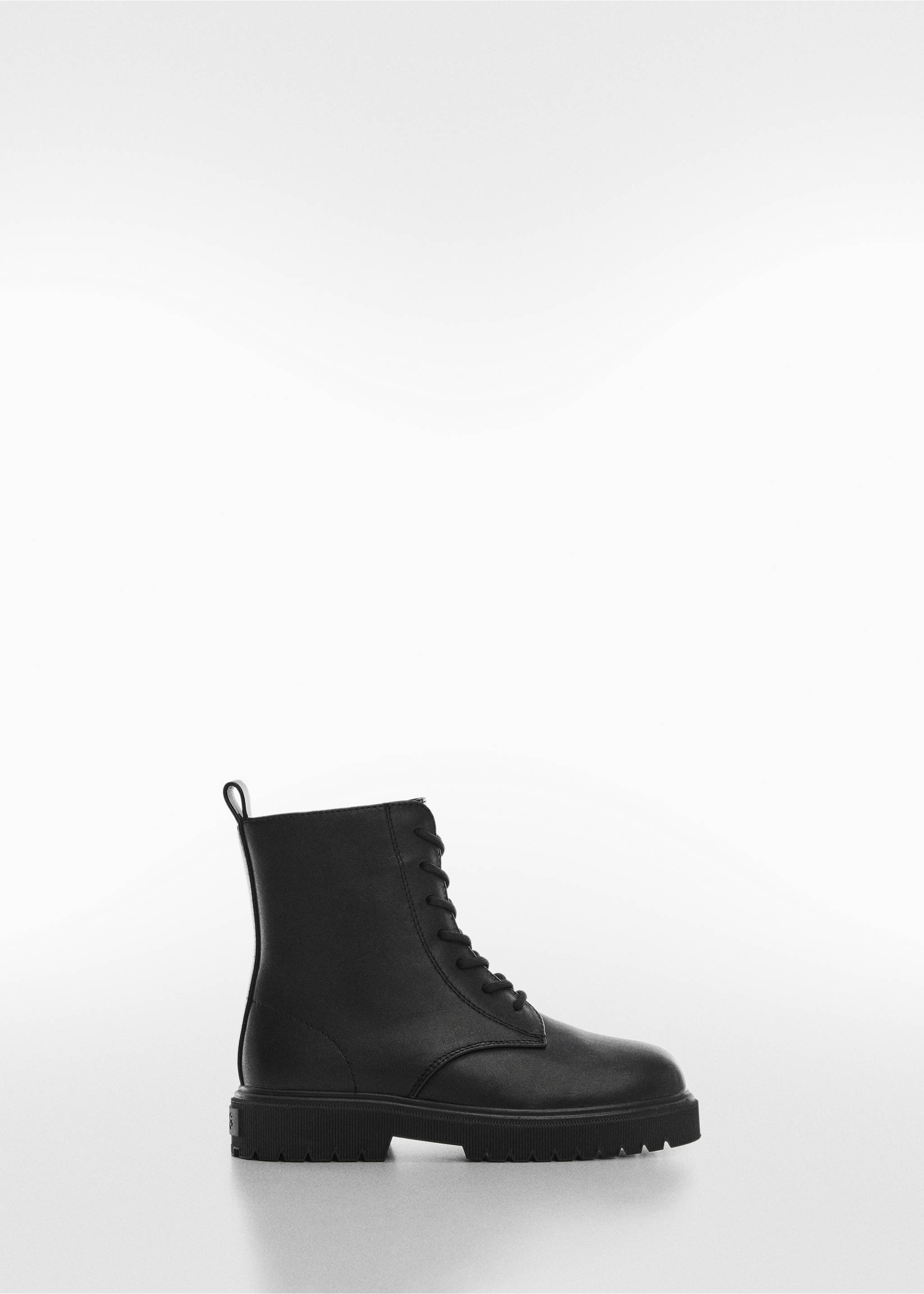 Lace-up leather boots - Article without model, Black. Ref: 57013781-00.