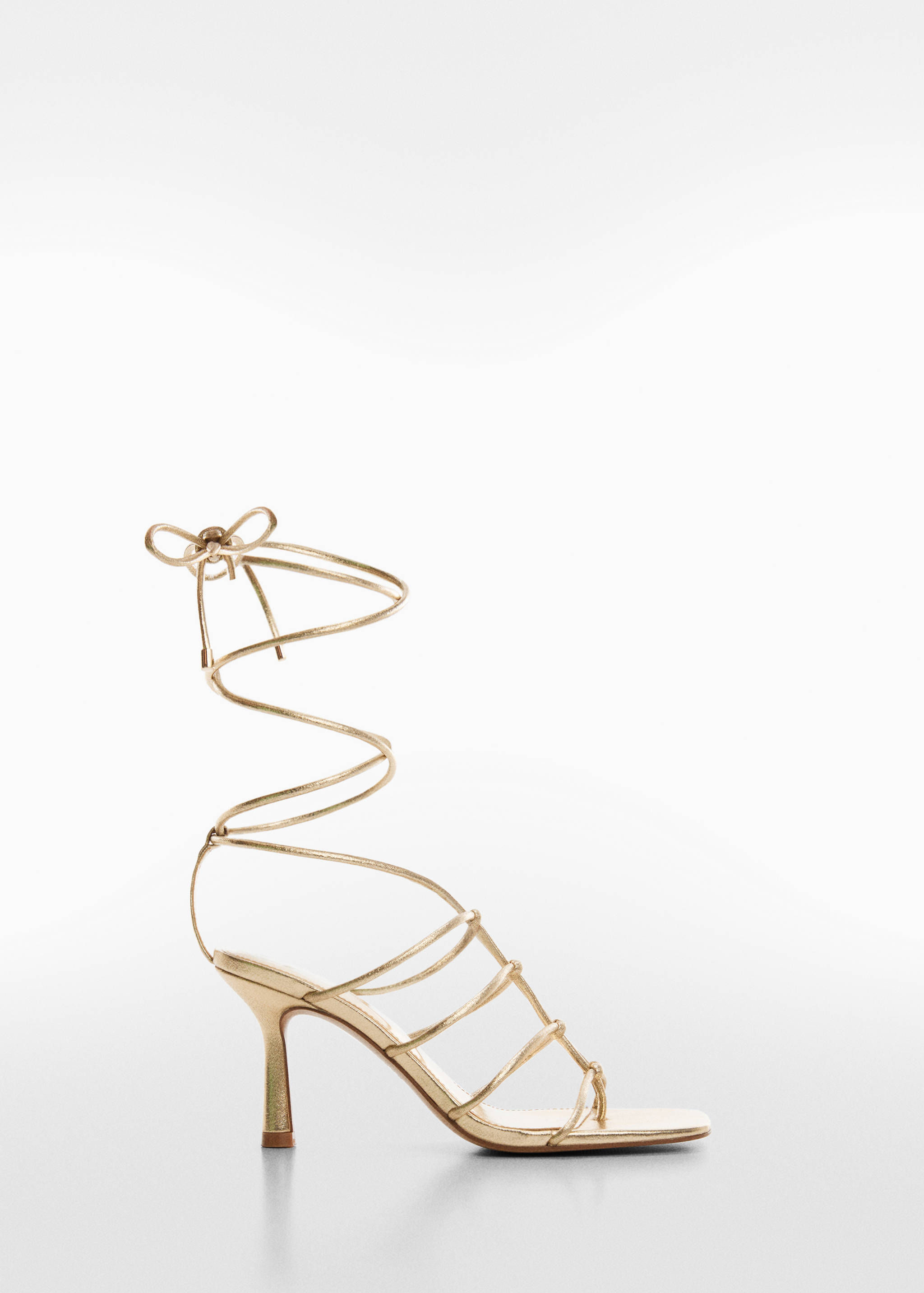 Metallic strappy heeled sandal - Article without model