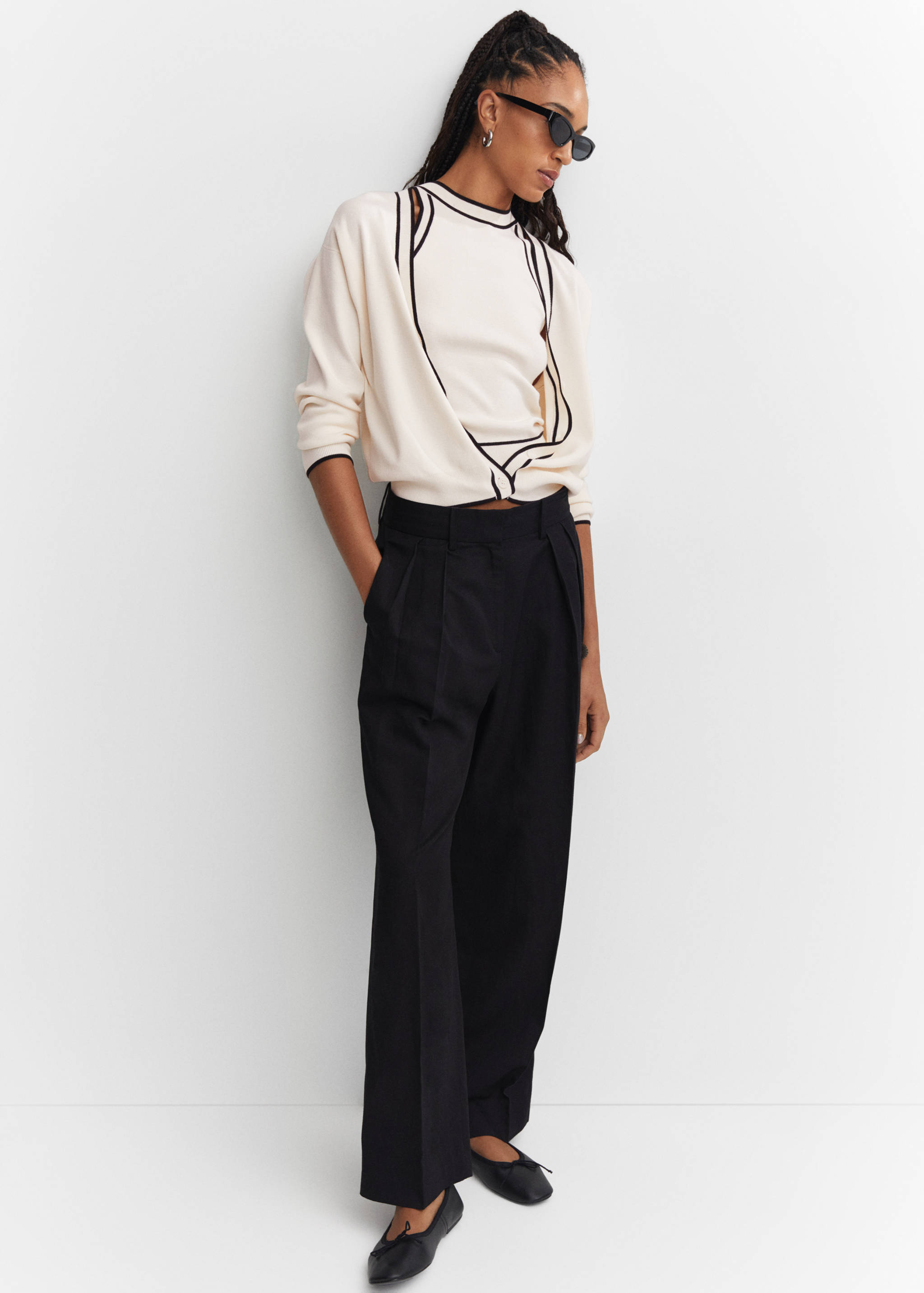 Strick-Cardigan mit Kontrastdetail - Detail des Artikels 2