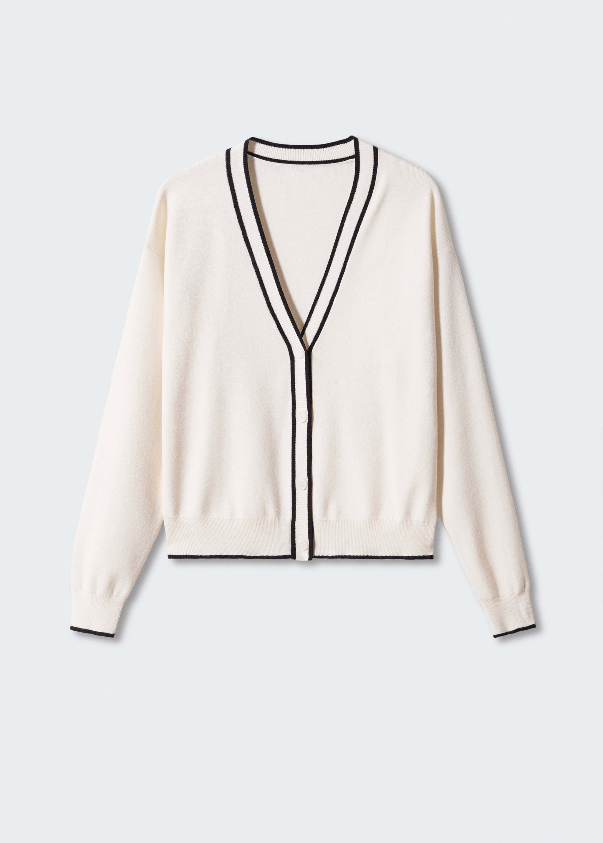 Strick-Cardigan mit Kontrastdetail - Artikel ohne Model