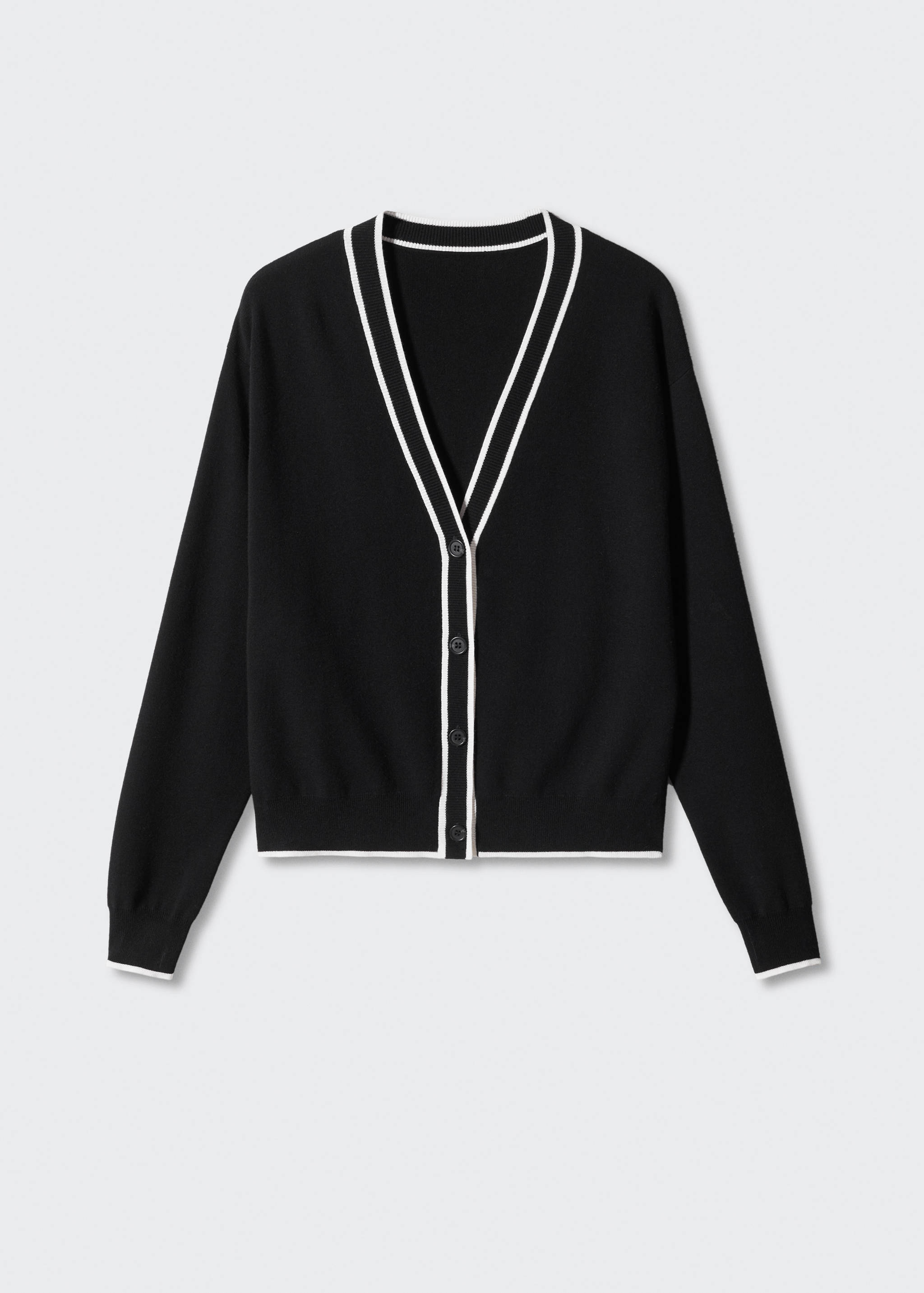 Strick-Cardigan mit Kontrastdetail - Artikel ohne Model