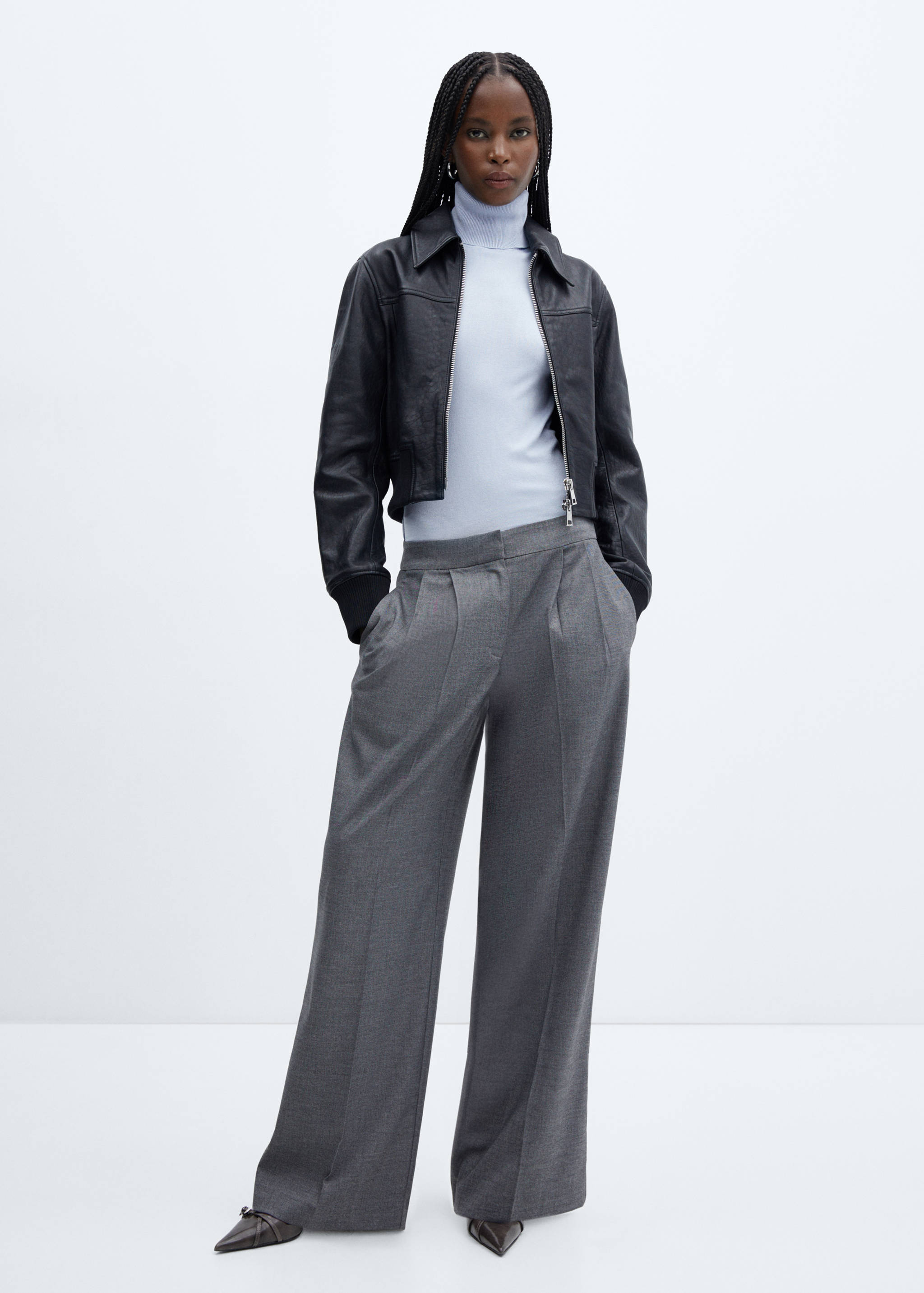 Top maille col roulé - Plan général