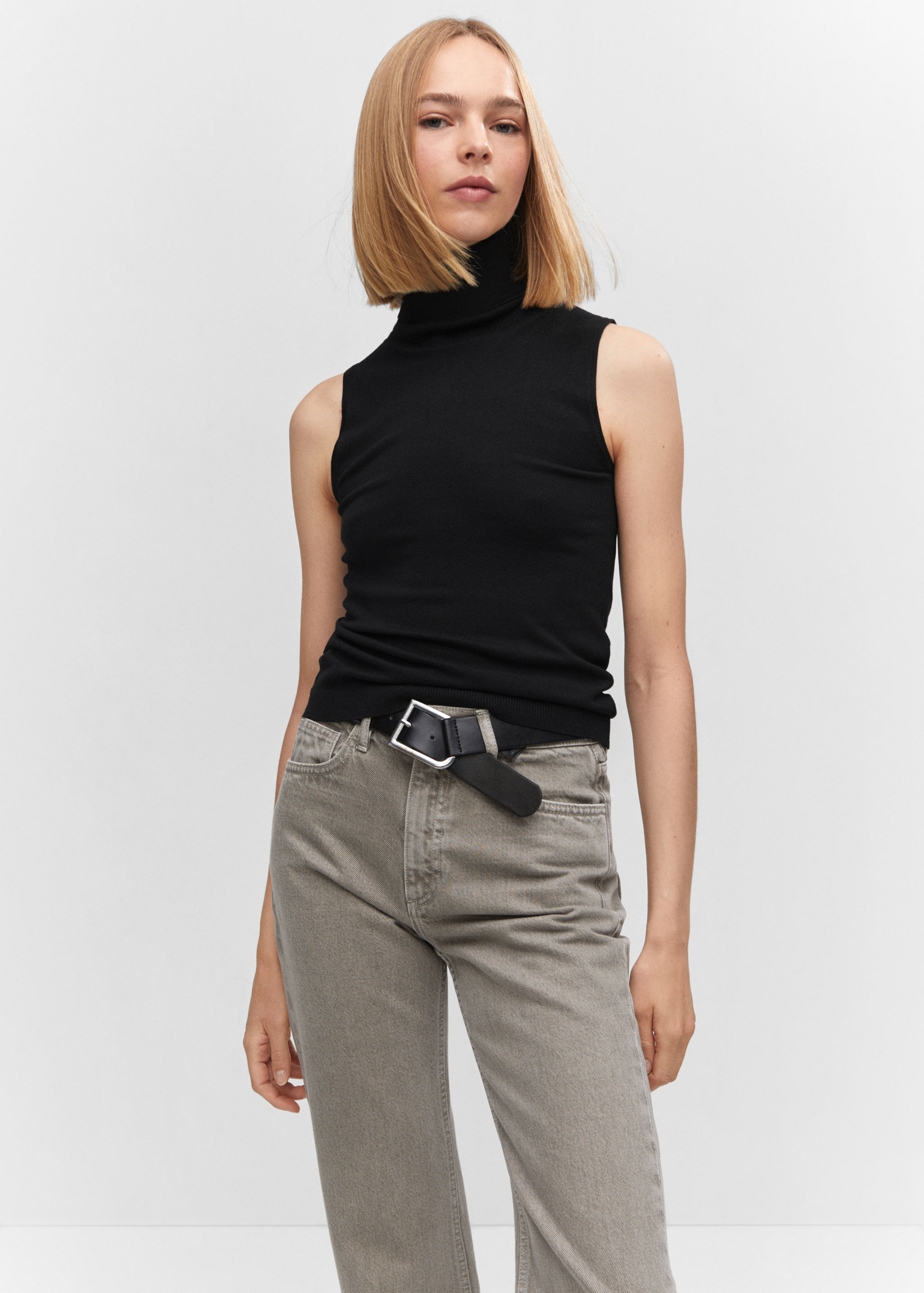 Turtleneck knit top - Medium plane