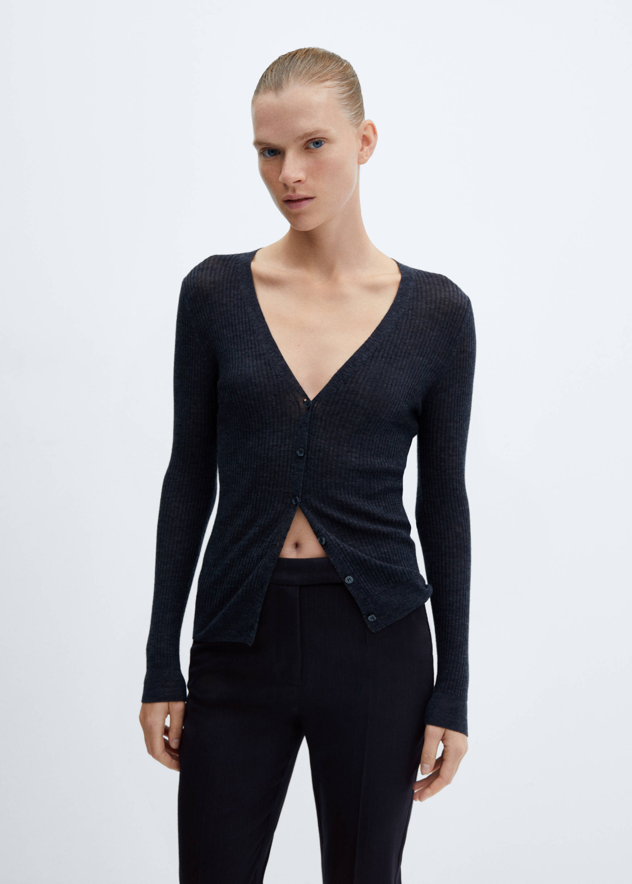 Skinny Hose mit mittelhohem Bund - Detail des Artikels 1