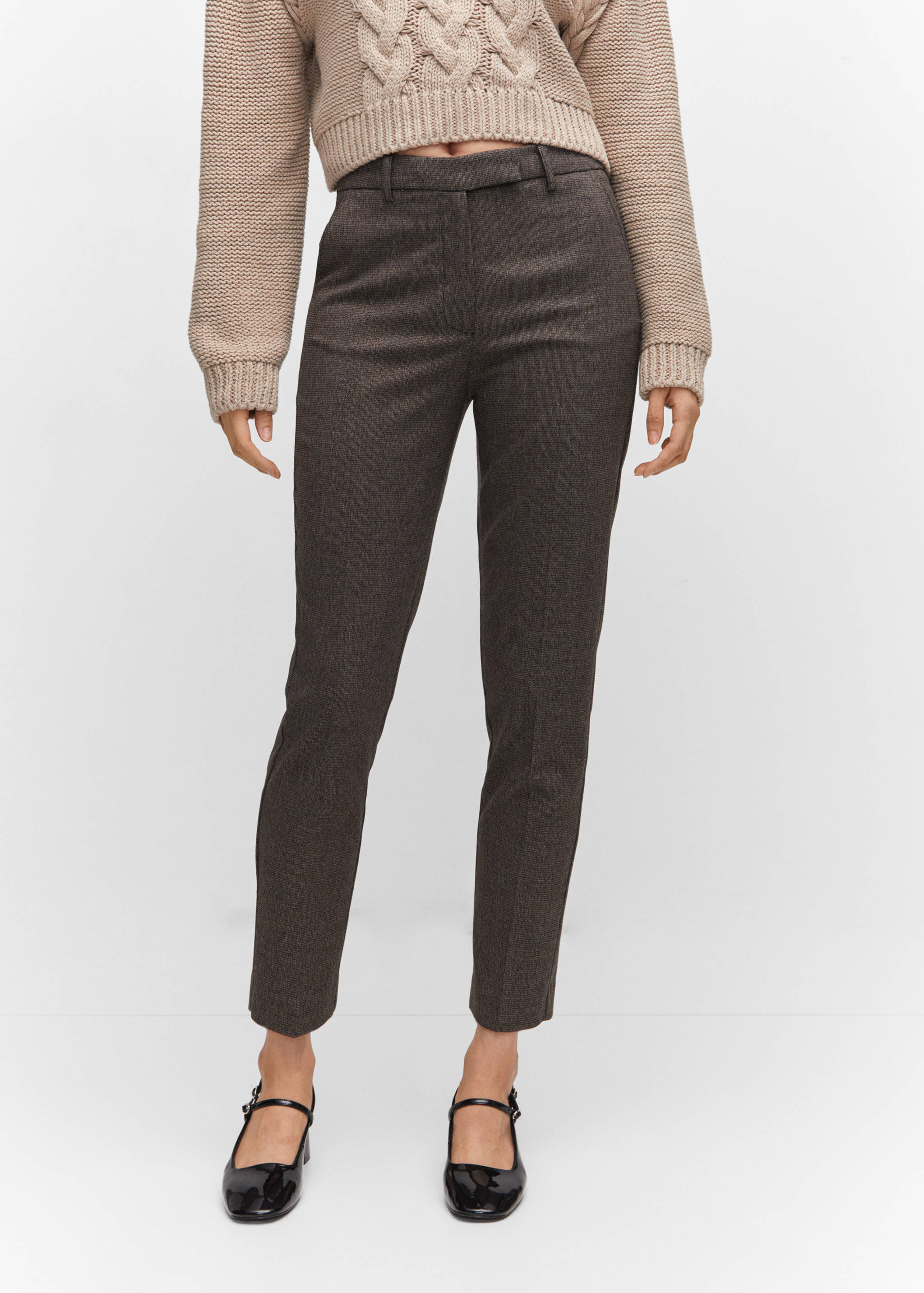 Skinny Hose mit mittelhohem Bund - Mittlere Ansicht