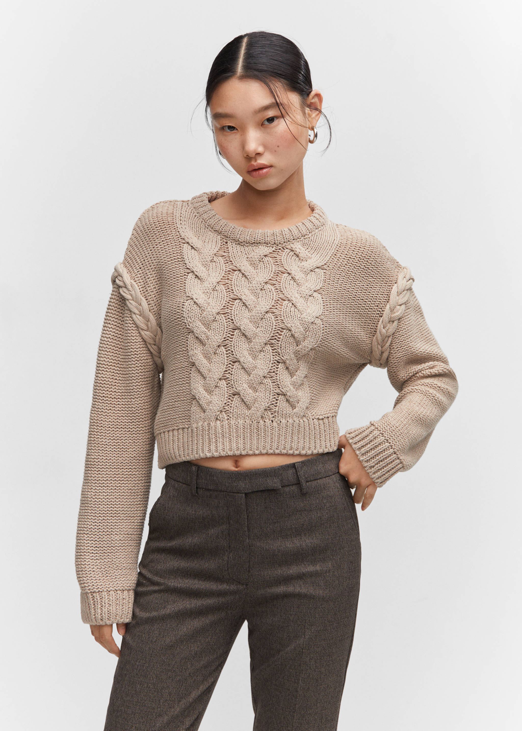 Skinny Hose mit mittelhohem Bund - Rückseite des Artikels