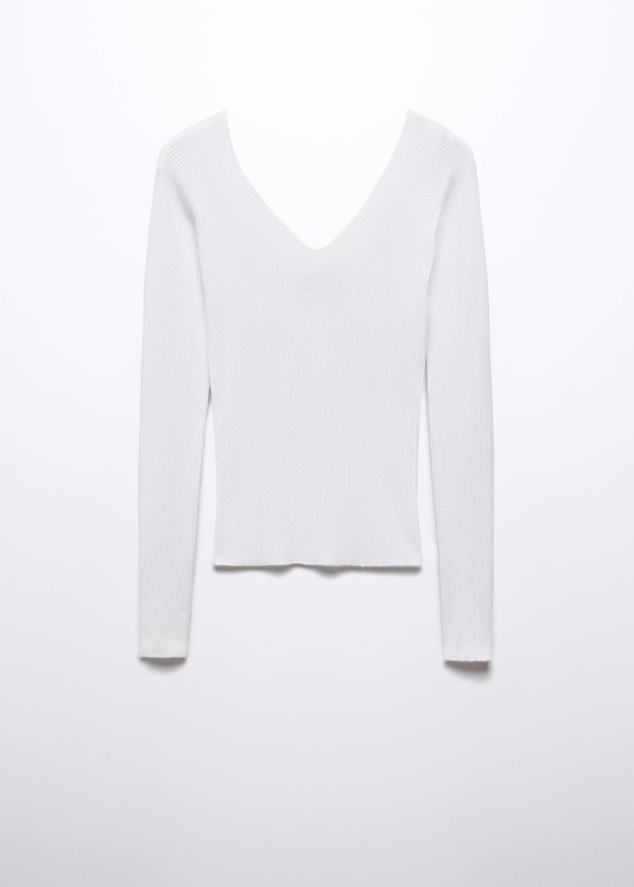 Rückenfreier Pullover mit Rippmuster - Artikel ohne Model