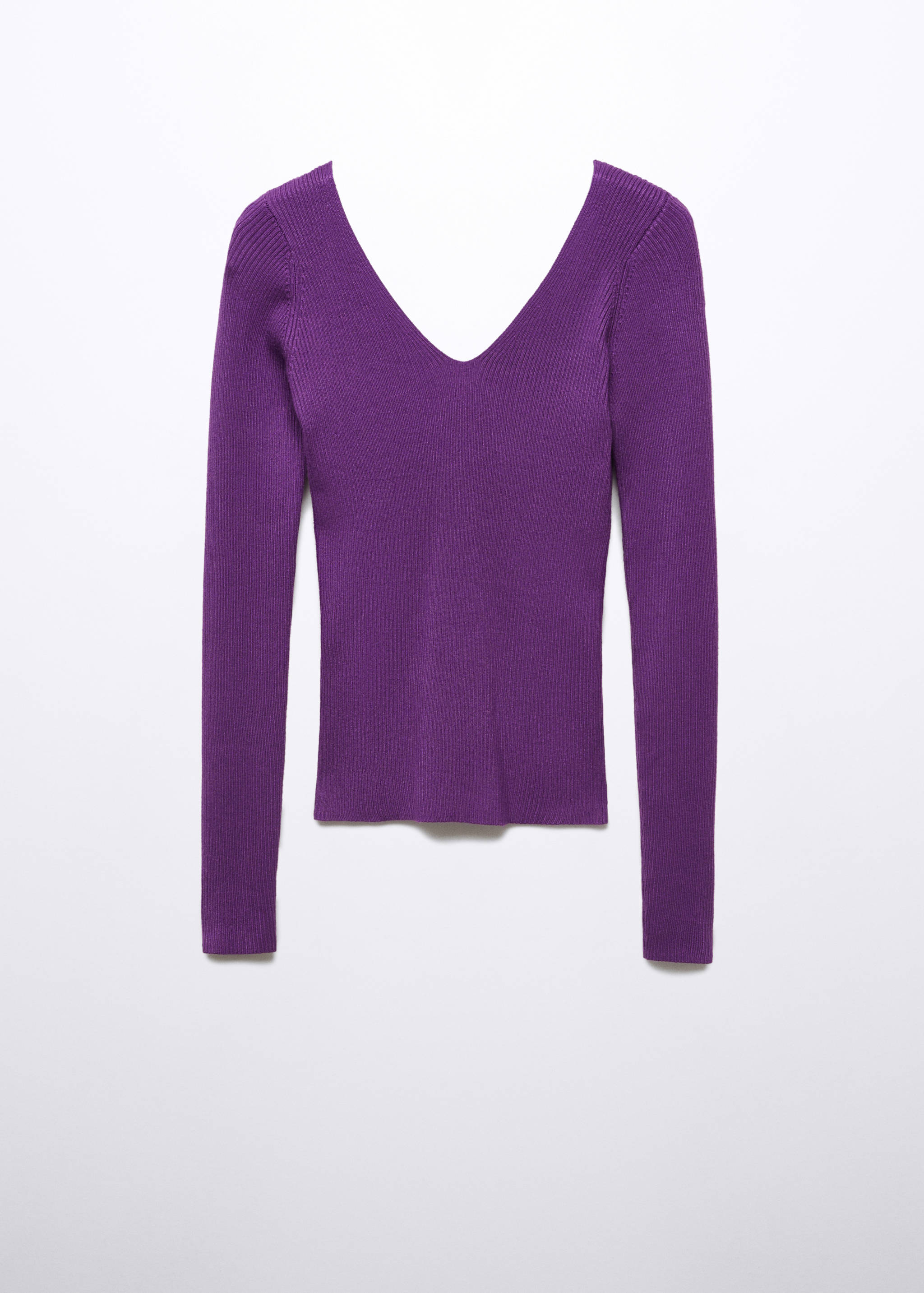 Rückenfreier Pullover mit Rippmuster - Artikel ohne Model